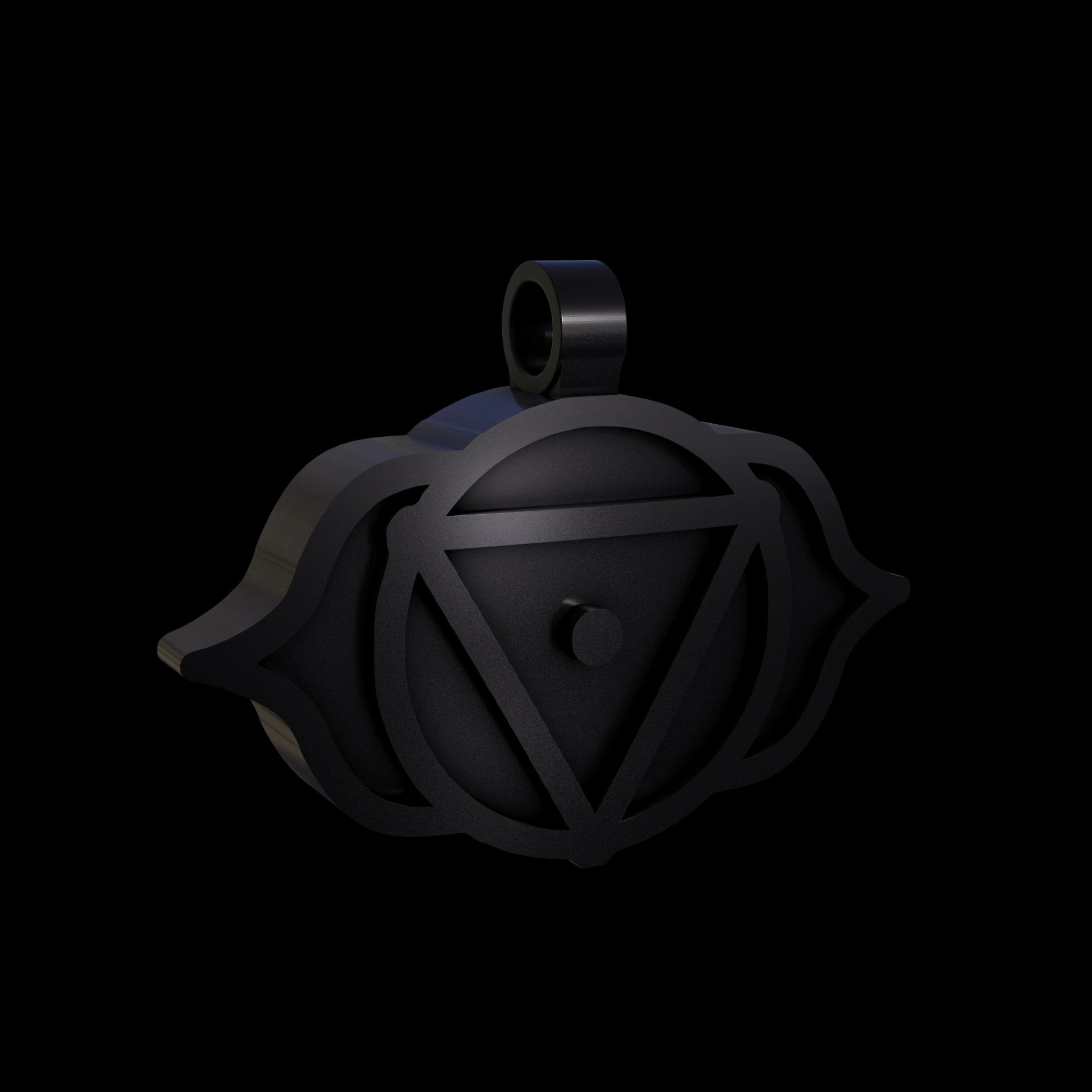 Bronze infused 420 stainless steel, manufactured using 3D printing, treated and polished for a dark grey sheen, with visible print lines.