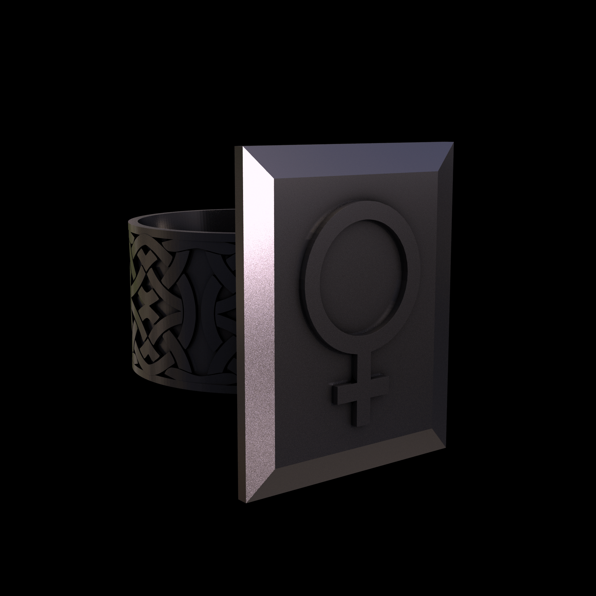 Bronze infused 420 stainless steel, manufactured using 3D printing, with visible print lines.