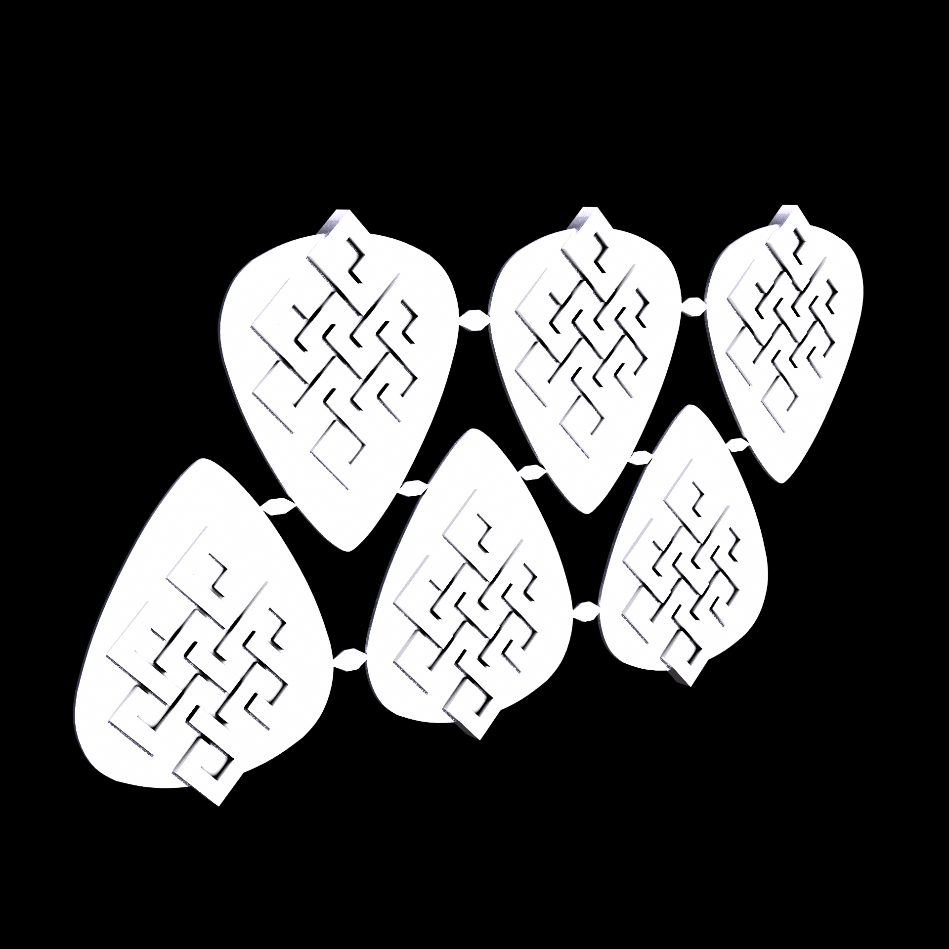 Polypropylene, manufactured using Selective Laser Sintering (3D printing), with a slightly translucent, light yellowish shaded surface.