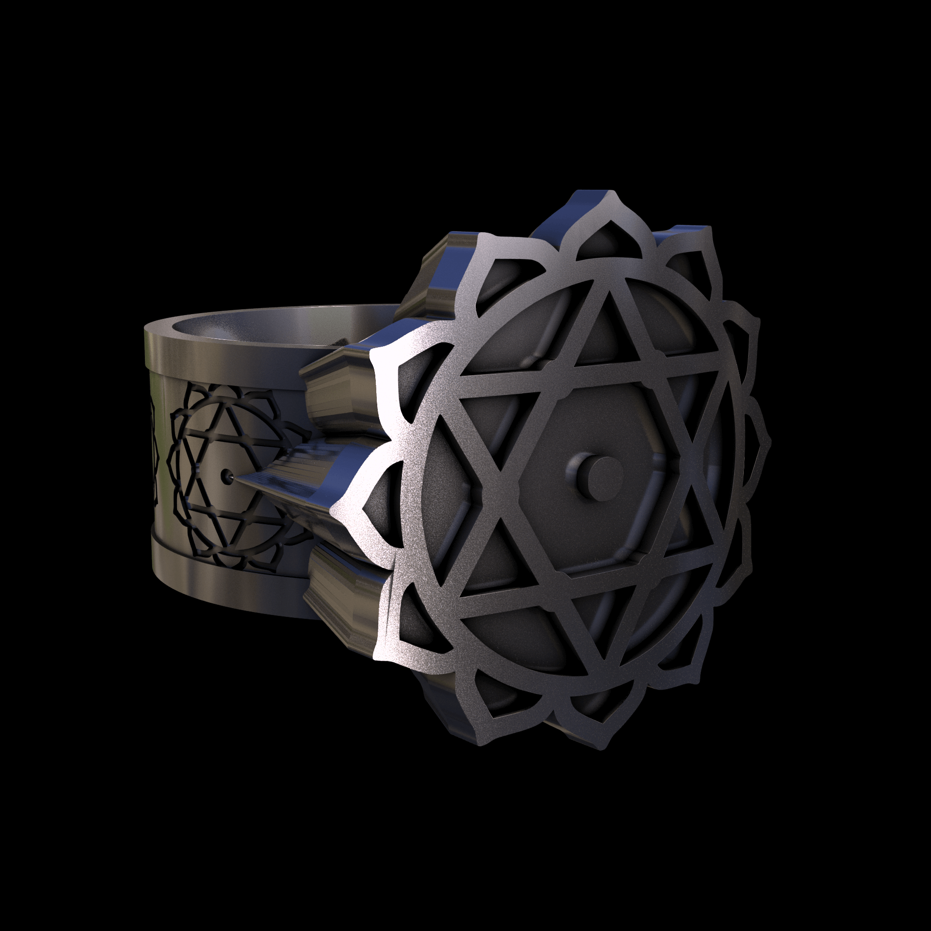 Brass manufactured using wax casting, with 0.5 micron thick electroplated rhodium surface, with a hand polished finish, for a shiny, fine sheen surface.