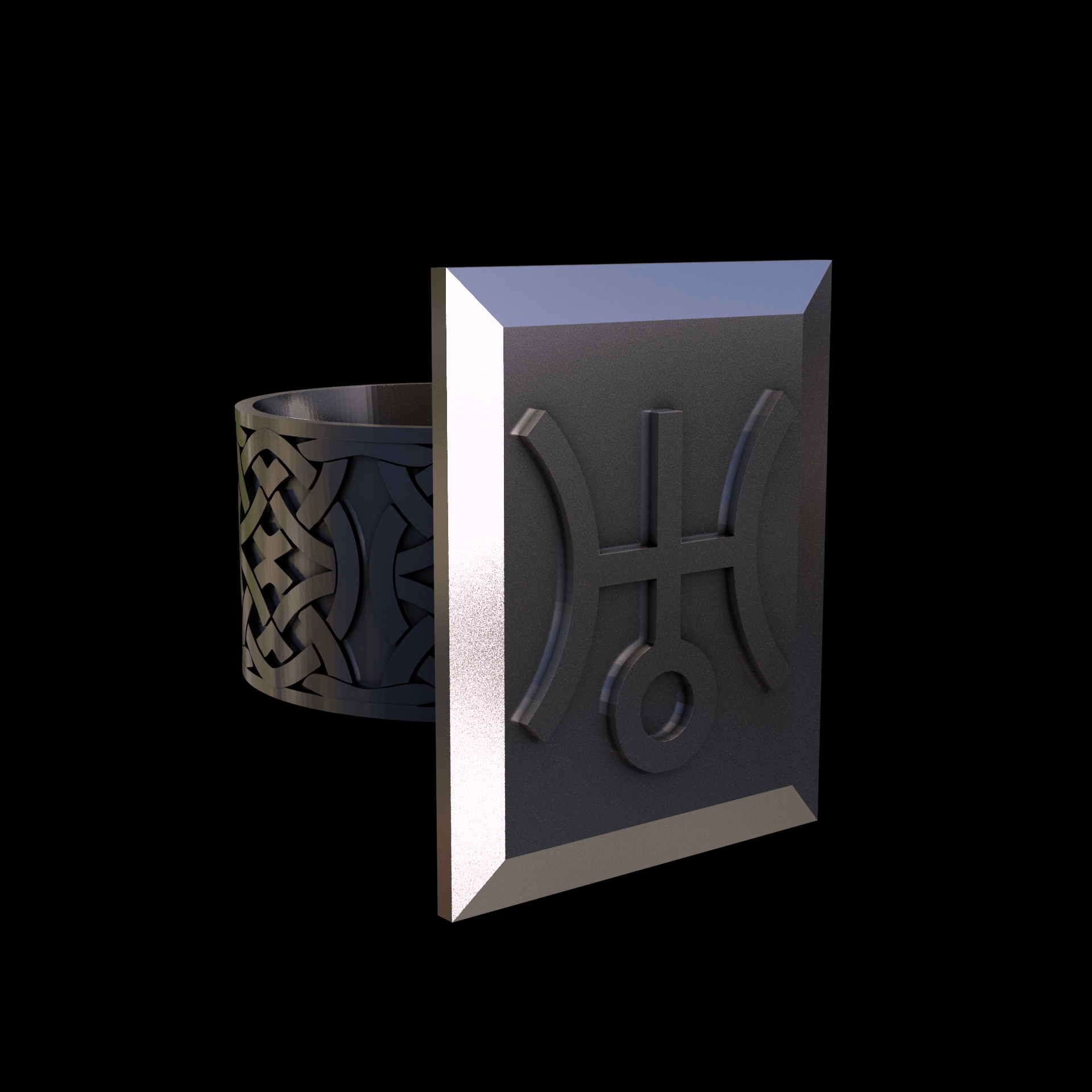 Brass manufactured using wax casting, with 0.5 micron thick electroplated rhodium surface, with a hand polished finish, for a shiny, fine sheen surface.