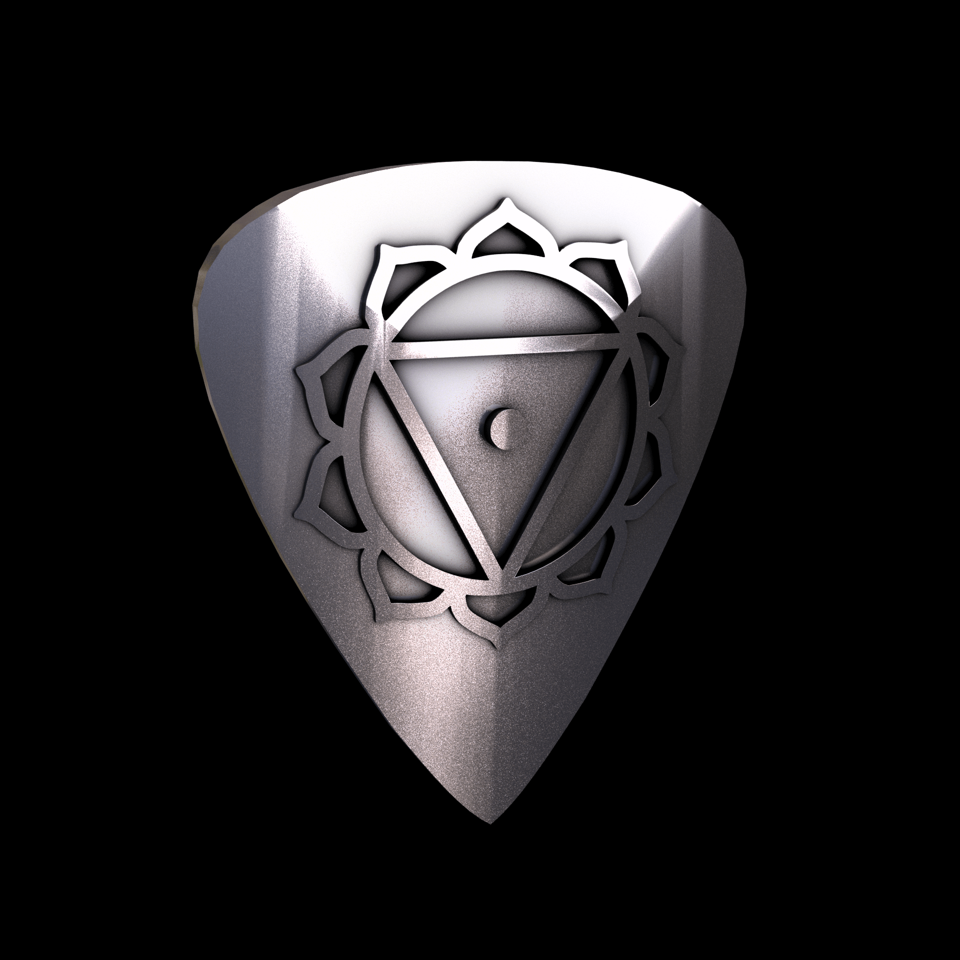 Brass manufactured using wax casting, with 0.5 micron thick electroplated rhodium surface, with a hand polished finish, for a shiny, fine sheen surface.