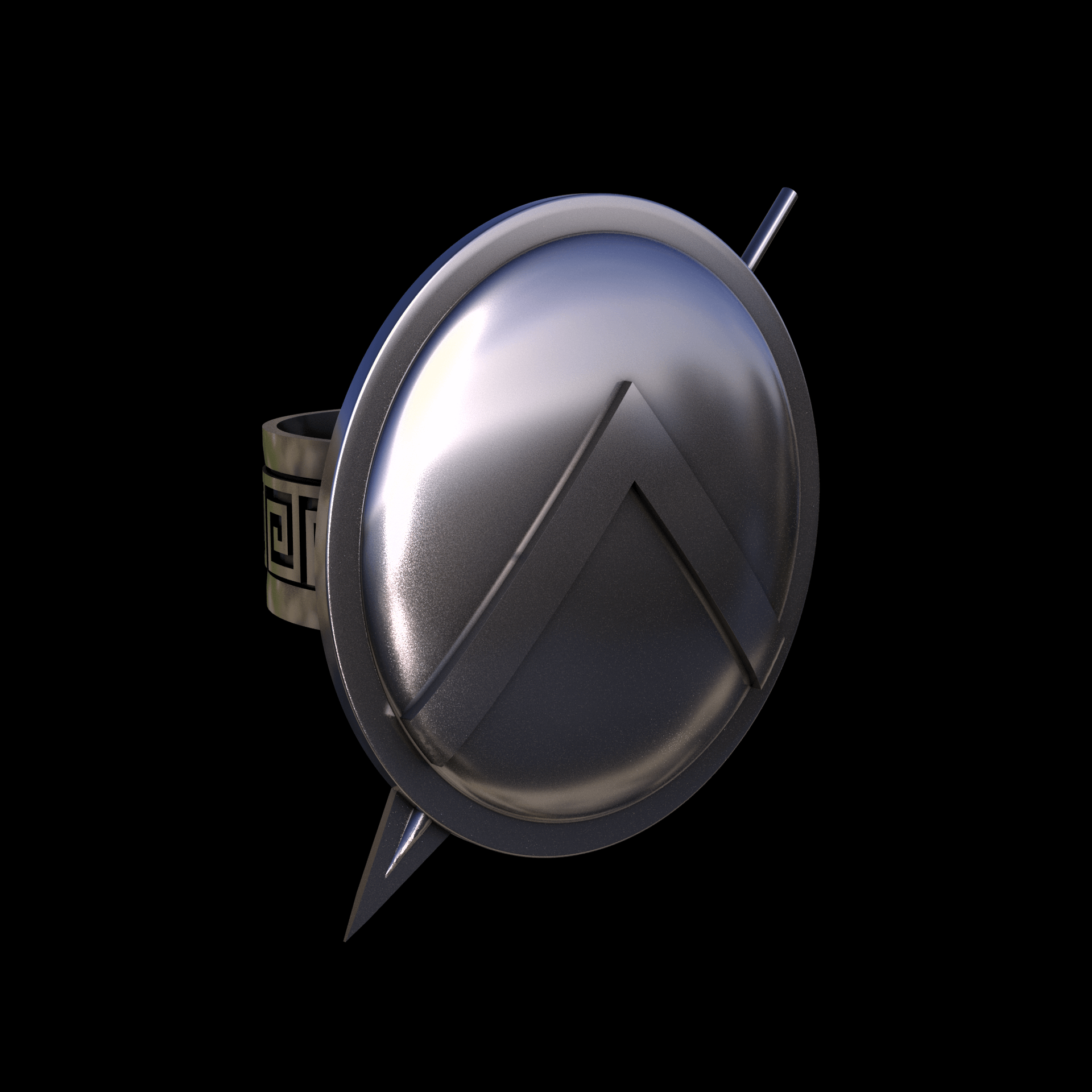 Brass manufactured using wax casting, with 0.5 micron thick electroplated rhodium surface, with a hand polished finish, for a shiny, fine sheen surface.