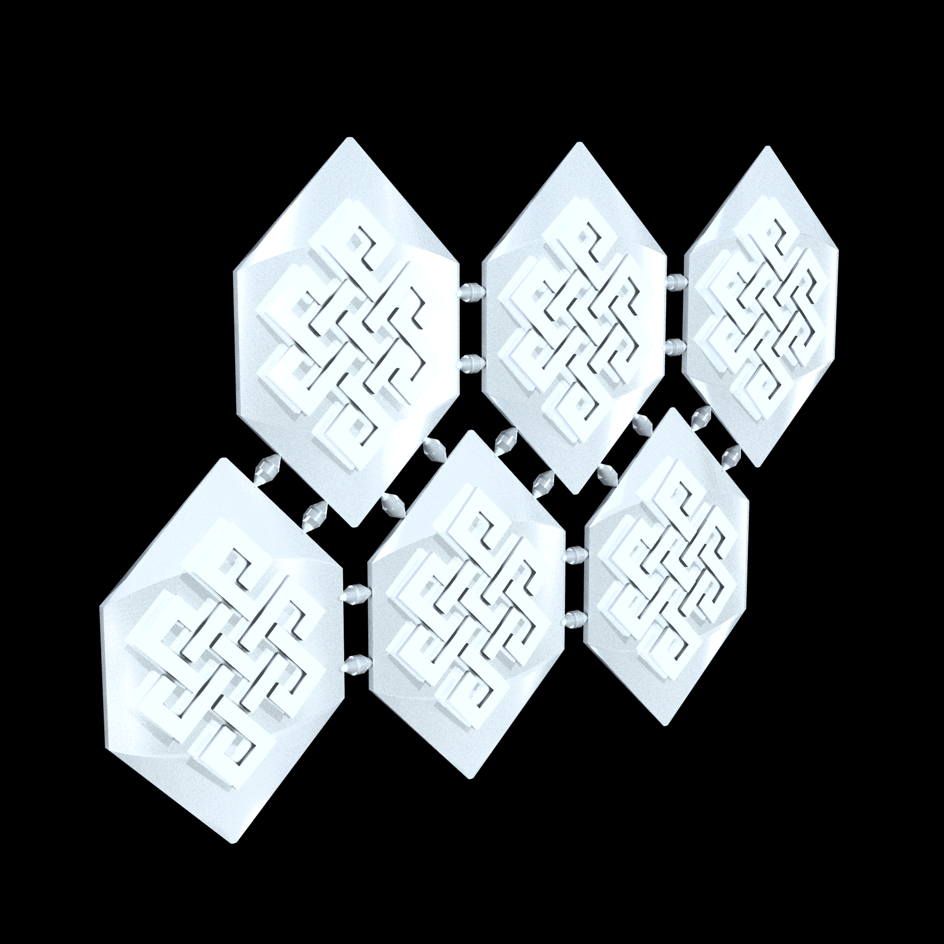 A Resin Based Acrylic photopolymer that is translucent, manufactured using 3D printing, with a frosted smooth surface finish and high detail.