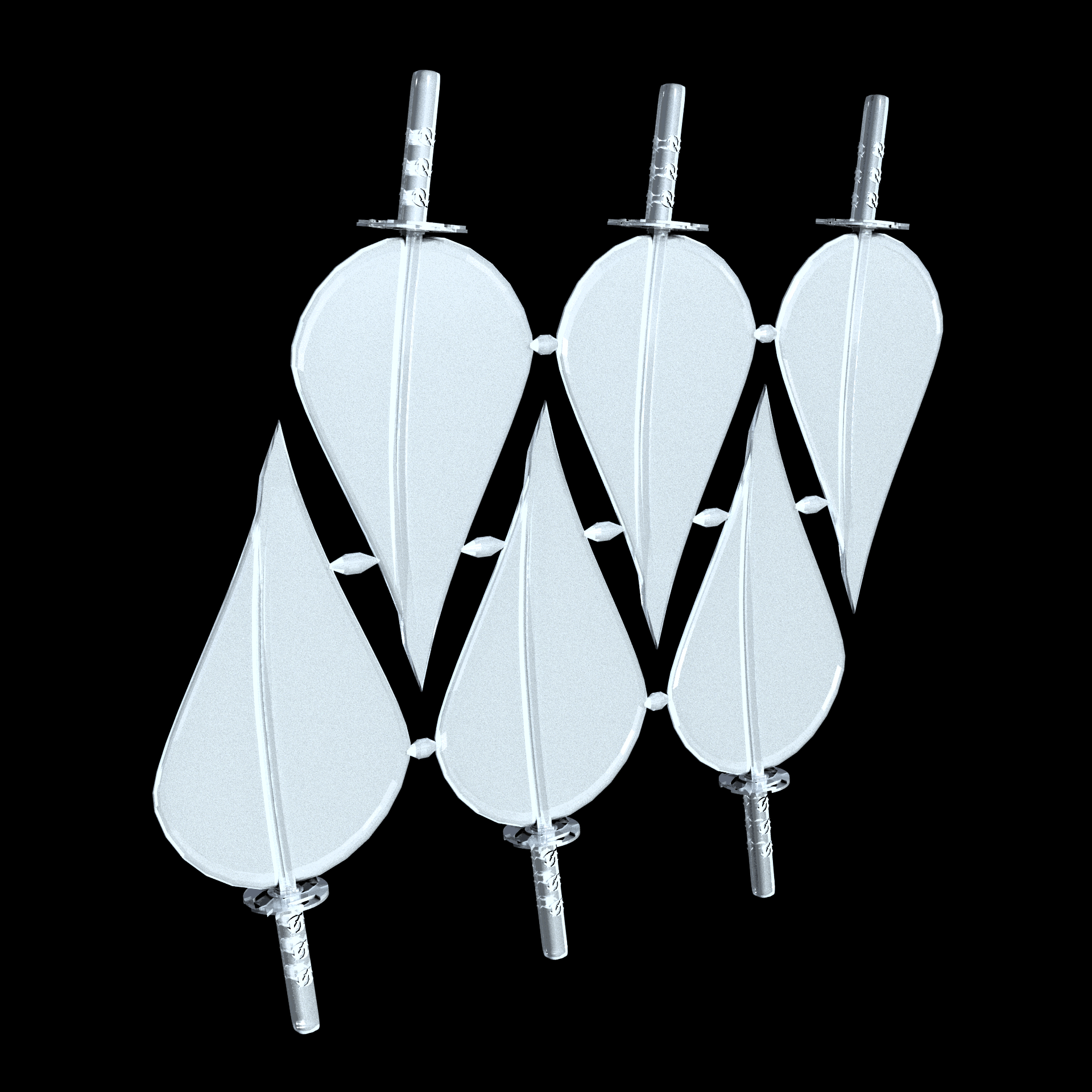 A Resin Based Acrylic photopolymer that is translucent, manufactured using 3D printing, with a frosted smooth surface finish and high detail.