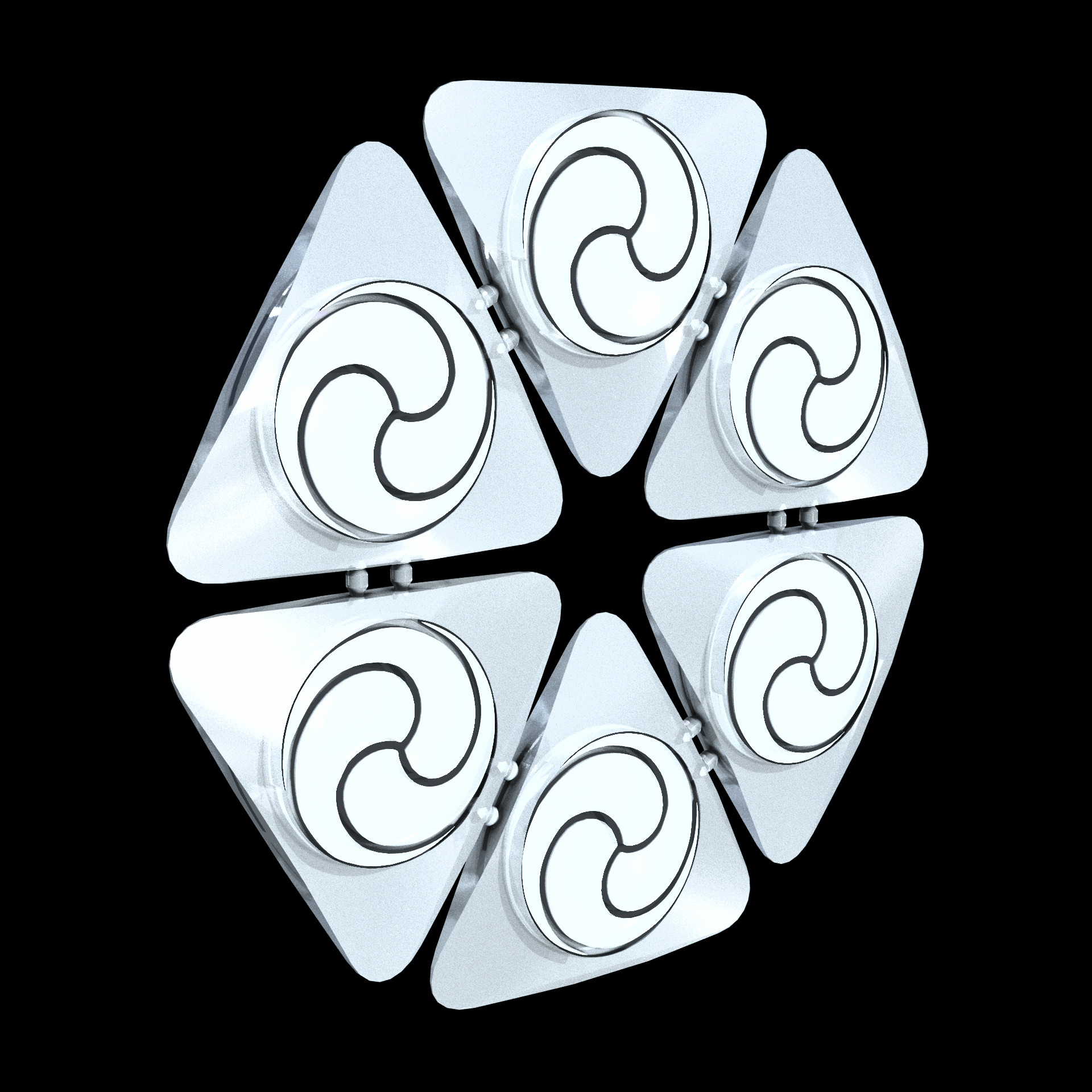 A Resin Based Acrylic photopolymer that is translucent, manufactured using 3D printing, with a frosted smooth surface finish and high detail.