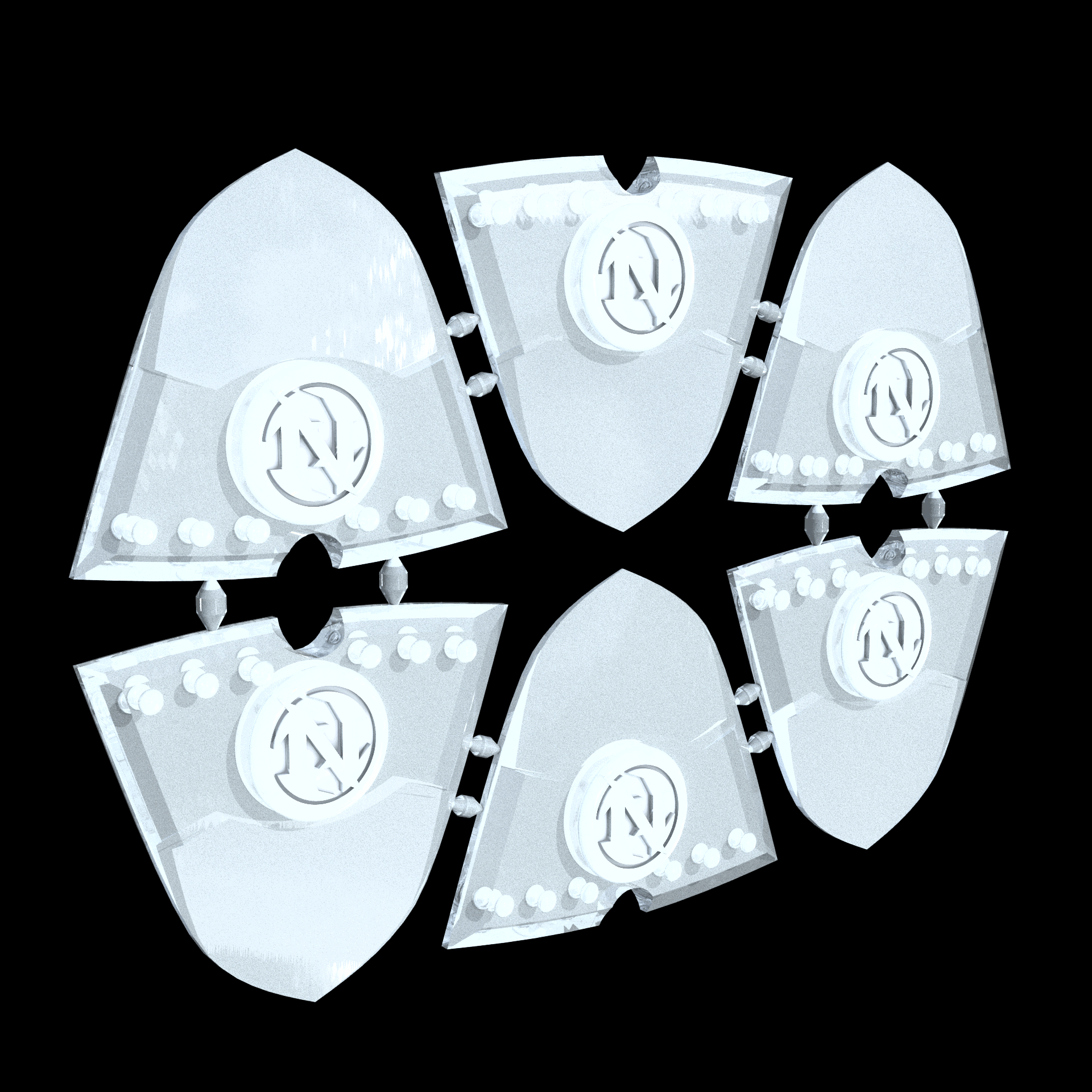 A Resin Based Acrylic photopolymer that is translucent, manufactured using 3D printing, with a frosted very smooth surface finish and a very high level of detail.