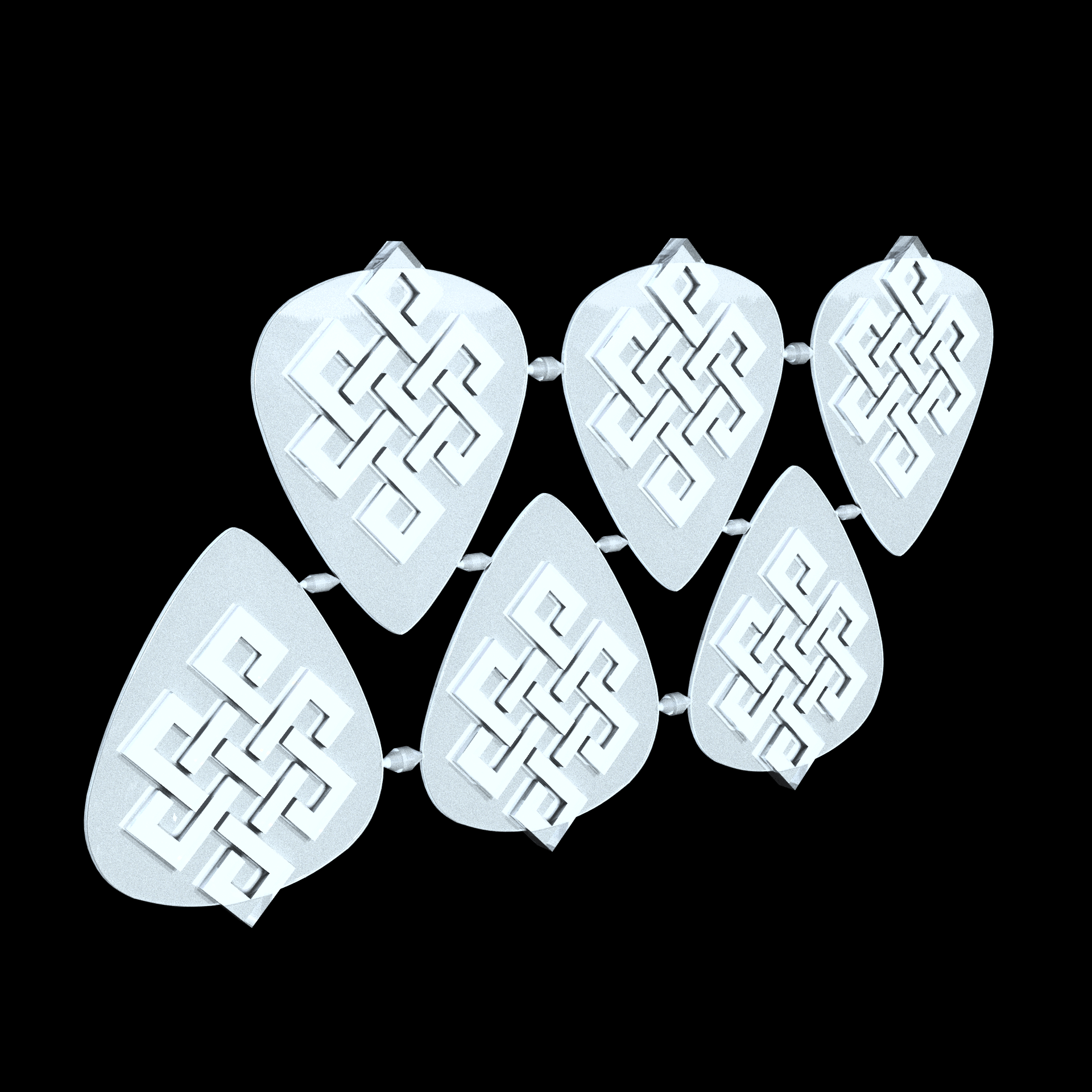 A Resin Based Acrylic photopolymer that is translucent, manufactured using 3D printing, with a frosted very smooth surface finish and a very high level of detail.