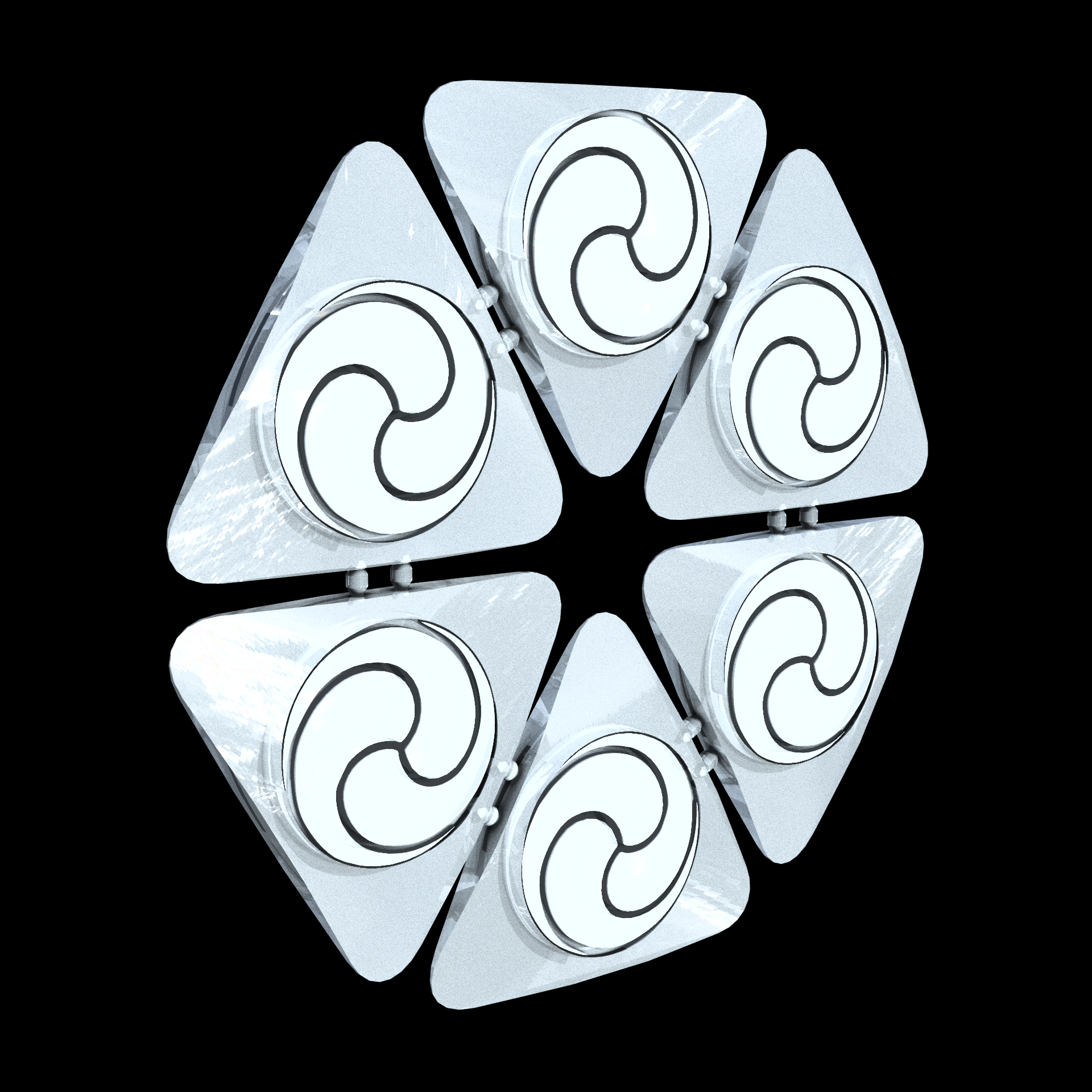 A Resin Based Acrylic photopolymer that is translucent, manufactured using 3D printing, with a frosted very smooth surface finish and a very high level of detail.