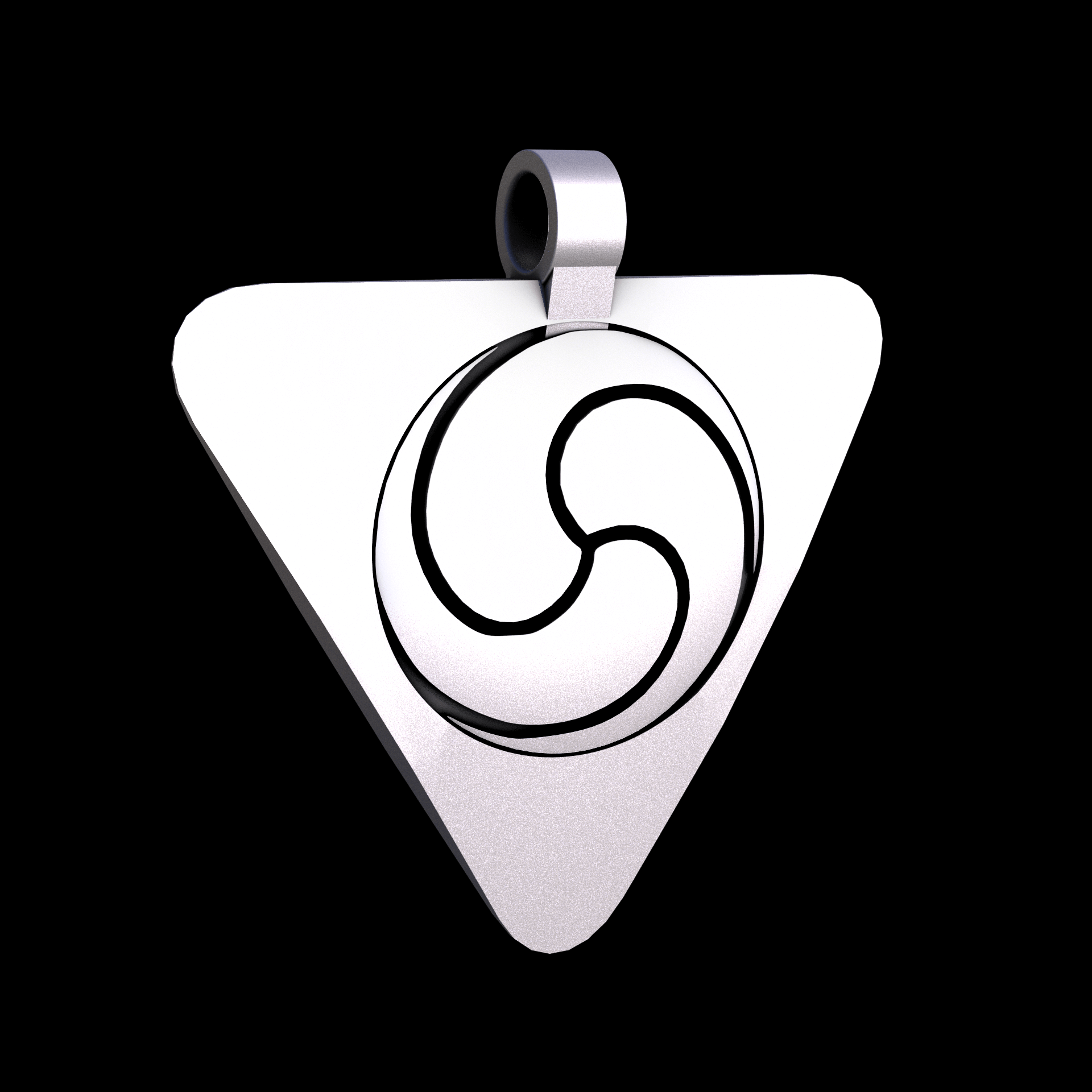 Stainless Steel 17-4PH, manufactured using 3D printing, and media blasted after sintering, for a semi matte, rough surface finish.