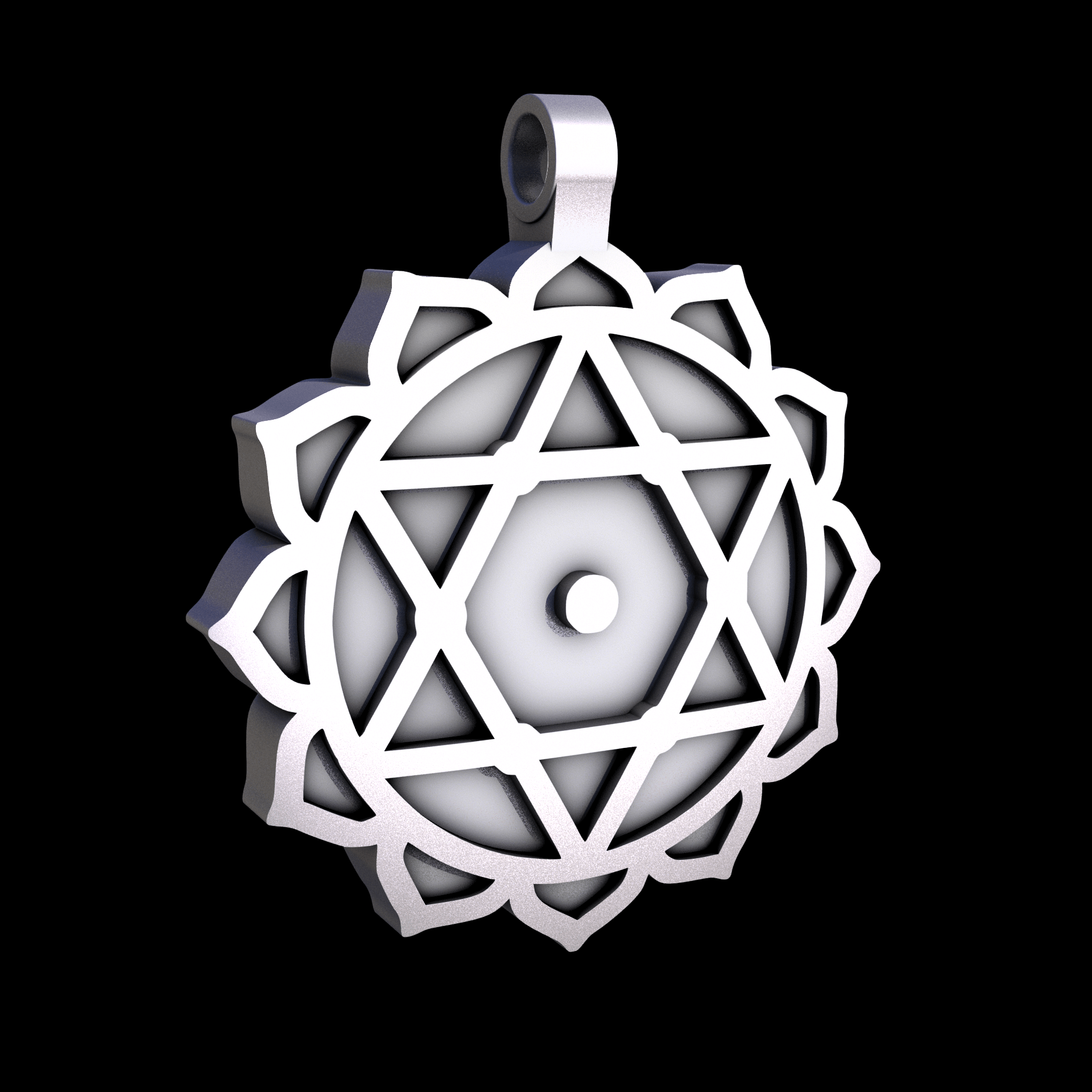 Stainless Steel 17-4PH, manufactured using 3D printing, and media blasted after sintering, for a semi matte, rough surface finish.