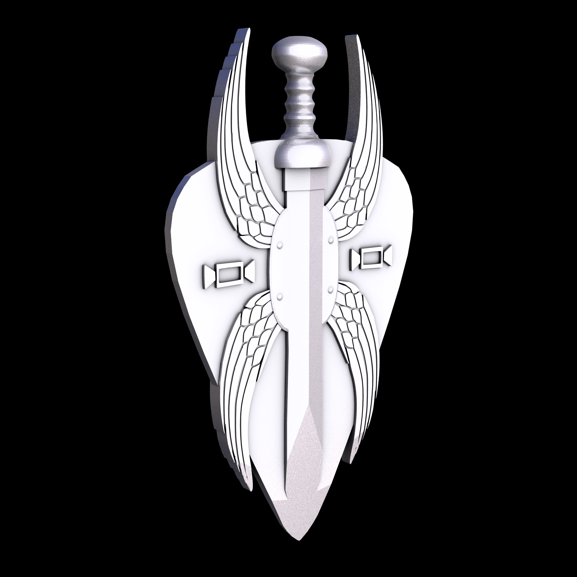 Stainless Steel 17-4PH, manufactured using 3D printing, and media blasted after sintering, for a semi matte, rough surface finish.