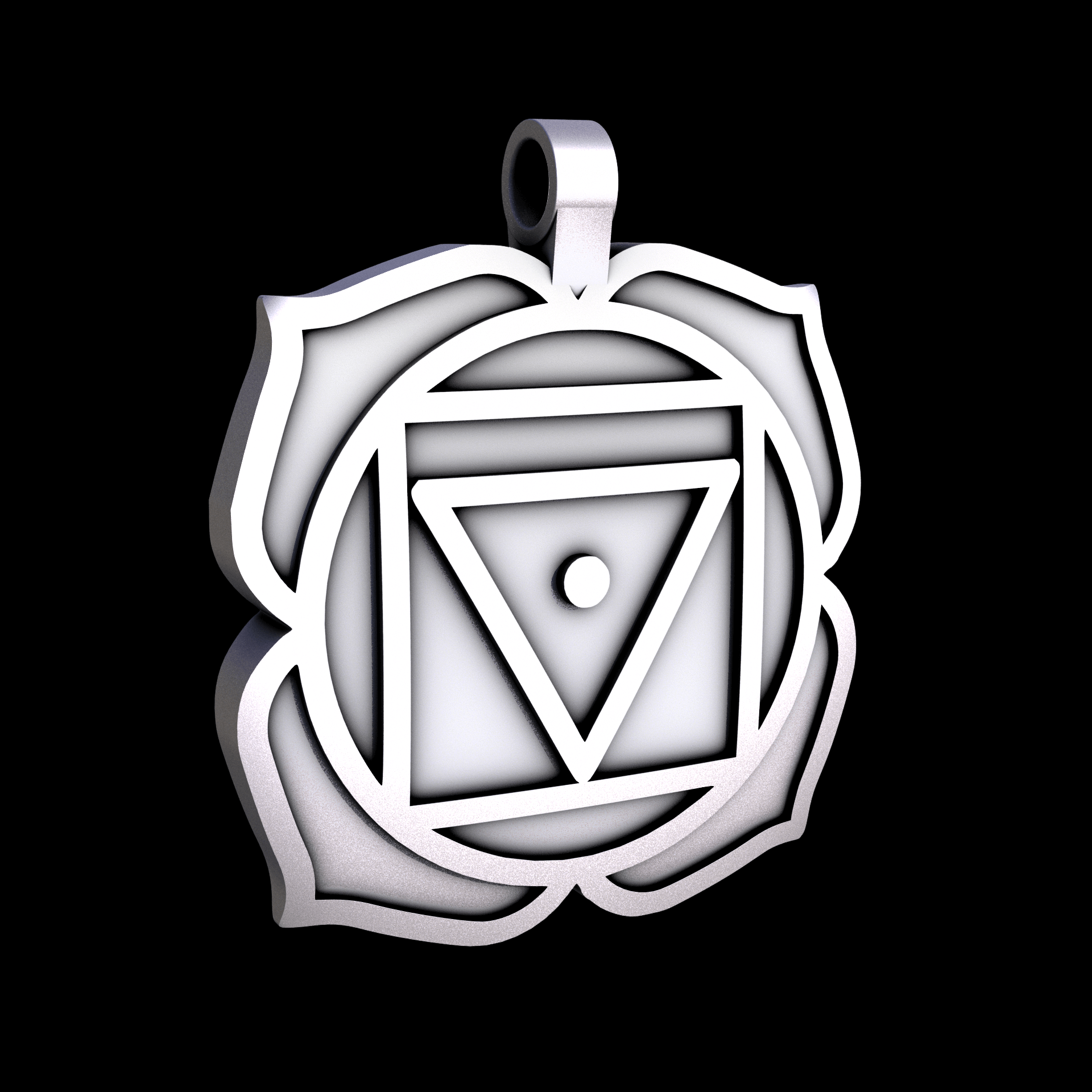 Stainless Steel 17-4PH, manufactured using 3D printing, and media blasted after sintering, for a semi matte, rough surface finish.