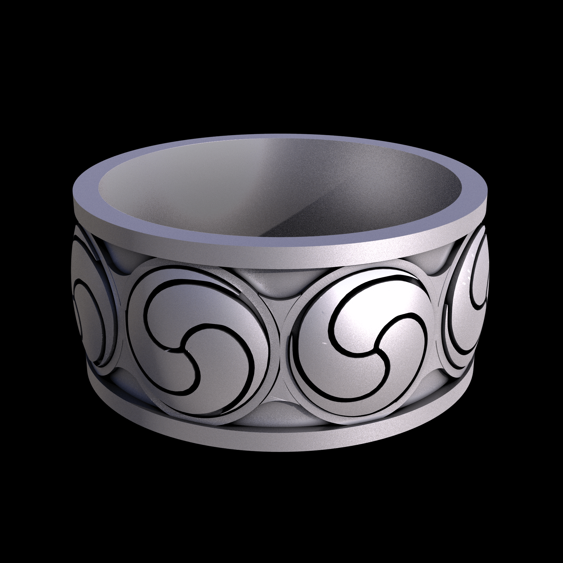 Stainless Steel 17-4PH, manufactured using 3D printing, and media blasted after sintering, for a semi matte, rough surface finish.