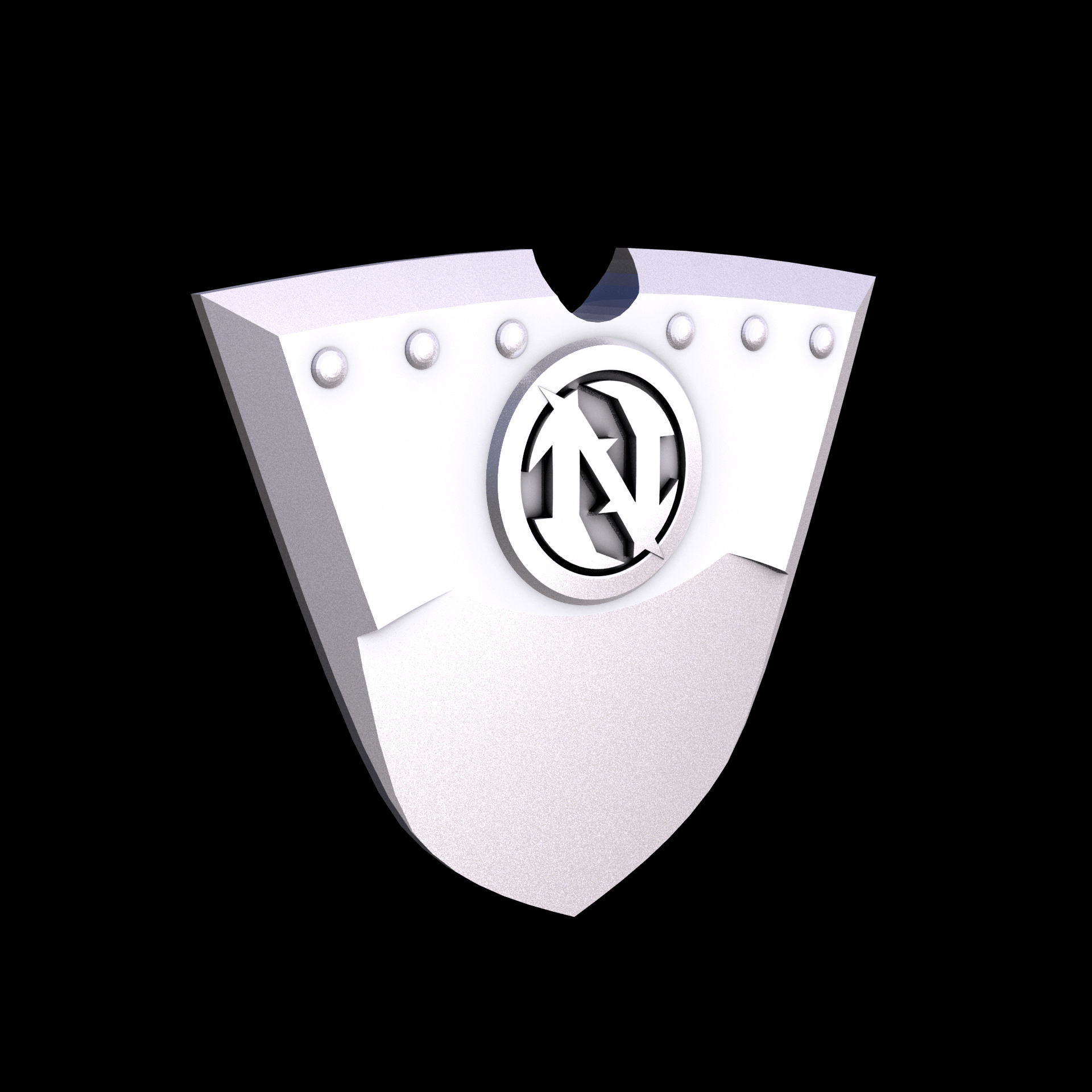 Stainless Steel 17-4PH, manufactured using 3D printing, and media blasted after sintering, for a semi matte, rough surface finish.