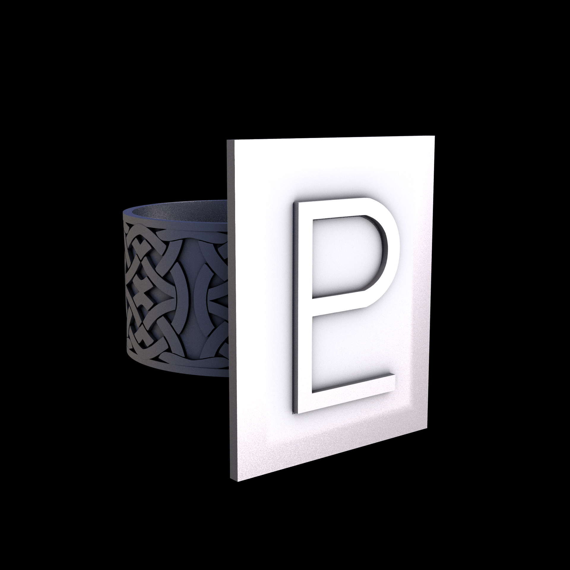 Stainless Steel 17-4PH, manufactured using 3D printing, and media blasted after sintering, for a semi matte, rough surface finish.