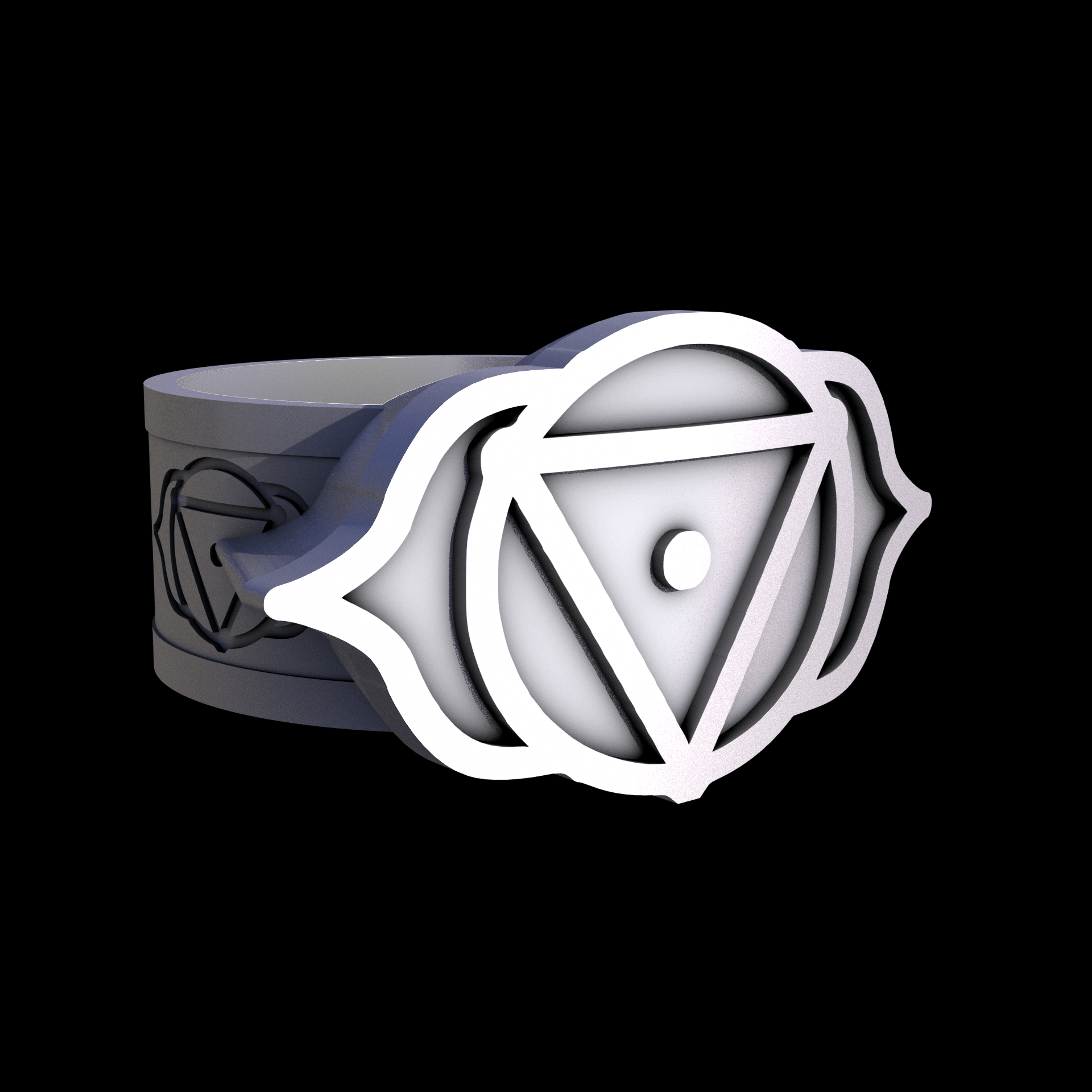 Stainless Steel 17-4PH, manufactured using 3D printing, and media blasted after sintering, for a semi matte, rough surface finish.