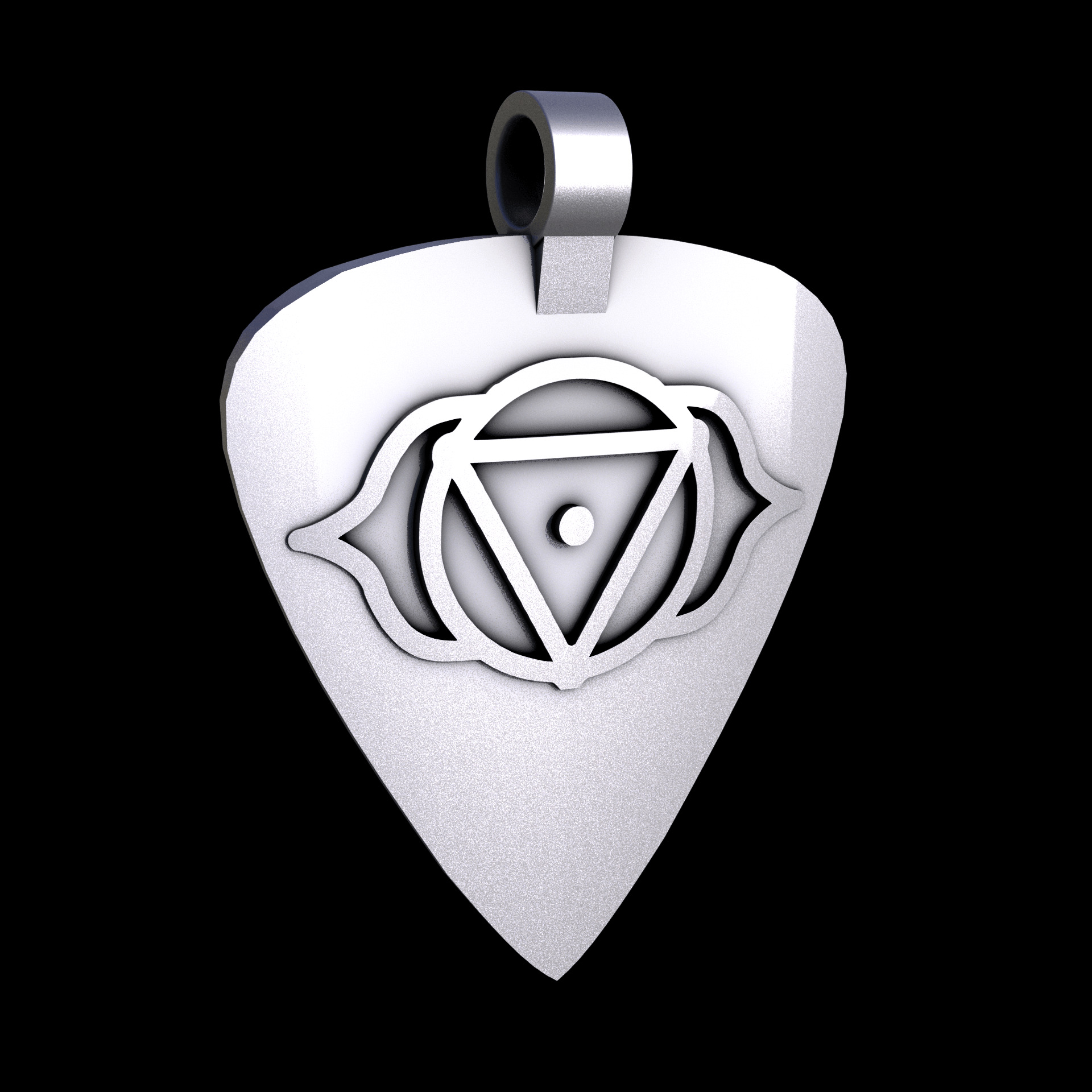 Stainless Steel 17-4PH, manufactured using 3D printing, and media blasted after sintering, for a semi matte, rough surface finish.