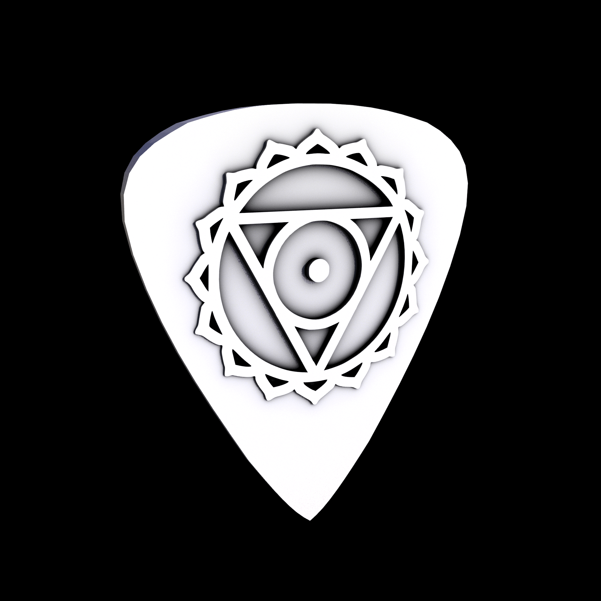 Stainless Steel 17-4PH, manufactured using 3D printing, and media blasted after sintering, for a semi matte, rough surface finish.