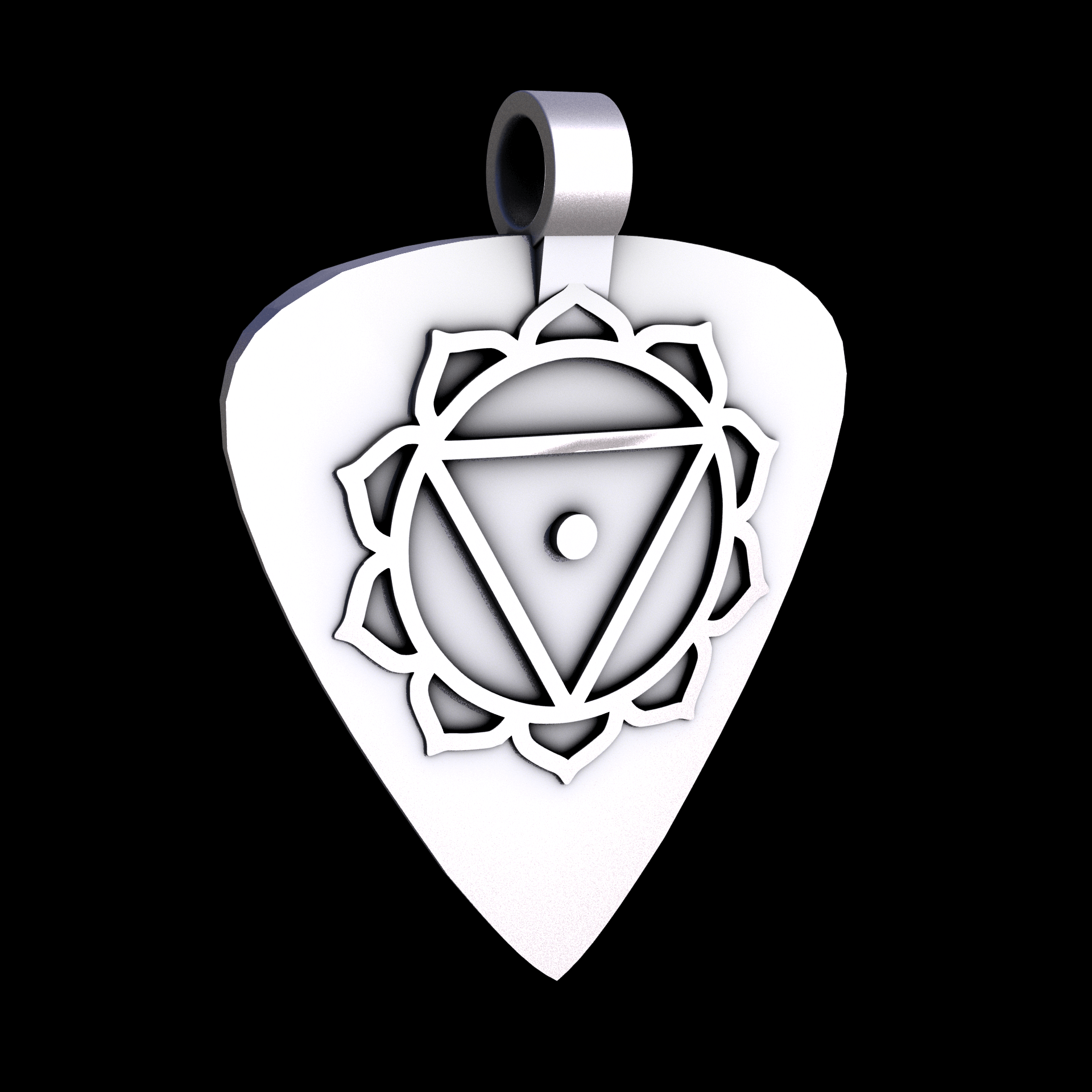 Stainless Steel 17-4PH, manufactured using 3D printing, and media blasted after sintering, for a semi matte, rough surface finish.