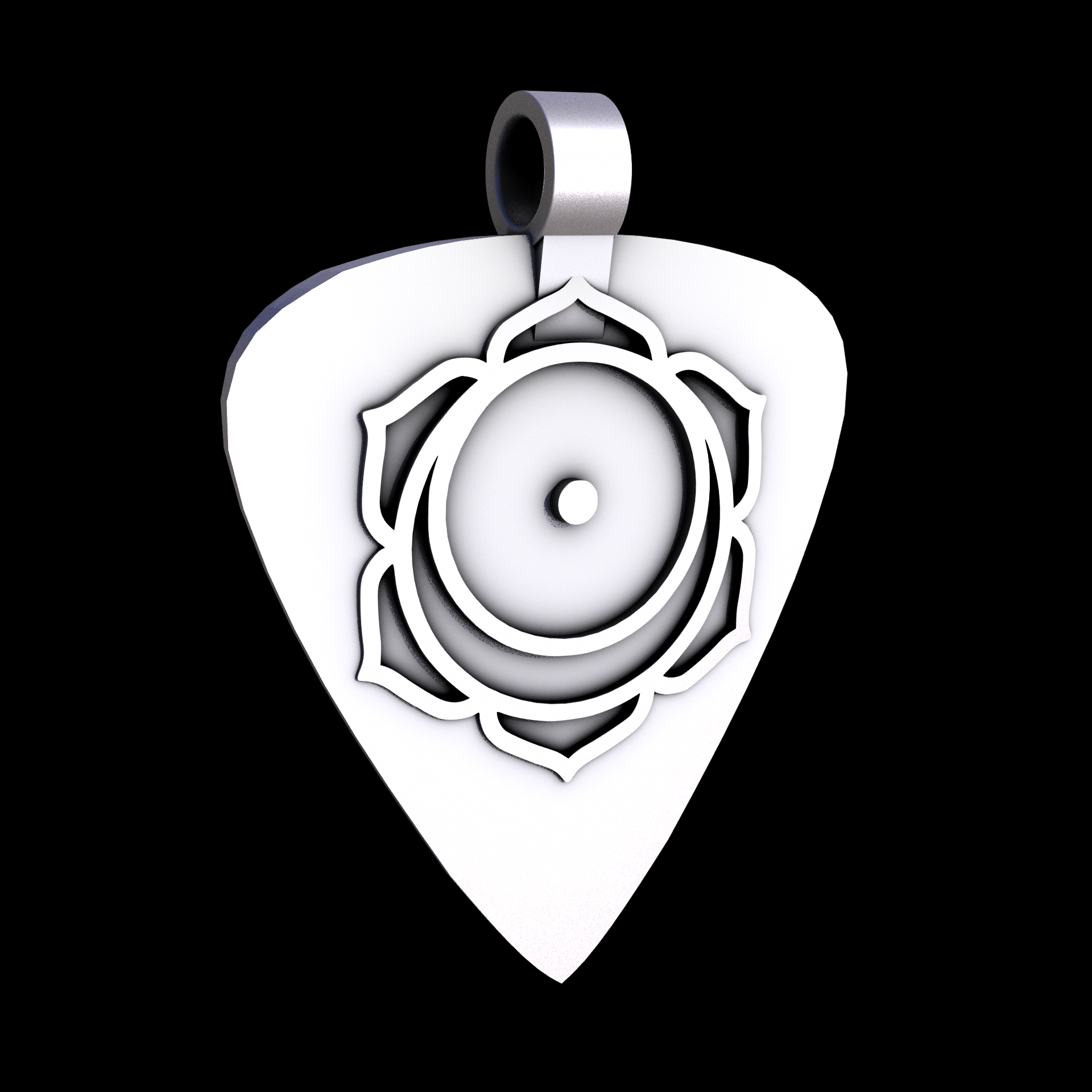 Stainless Steel 17-4PH, manufactured using 3D printing, and media blasted after sintering, for a semi matte, rough surface finish.