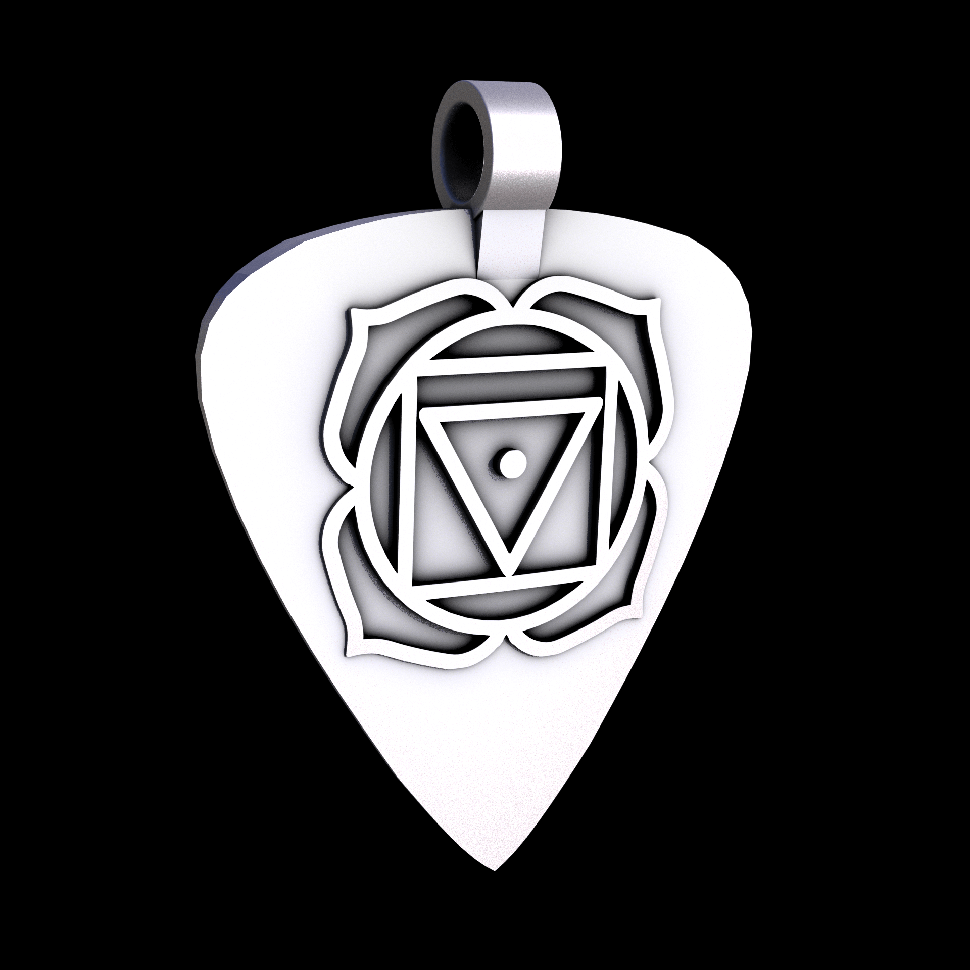 Stainless Steel 17-4PH, manufactured using 3D printing, and media blasted after sintering, for a semi matte, rough surface finish.