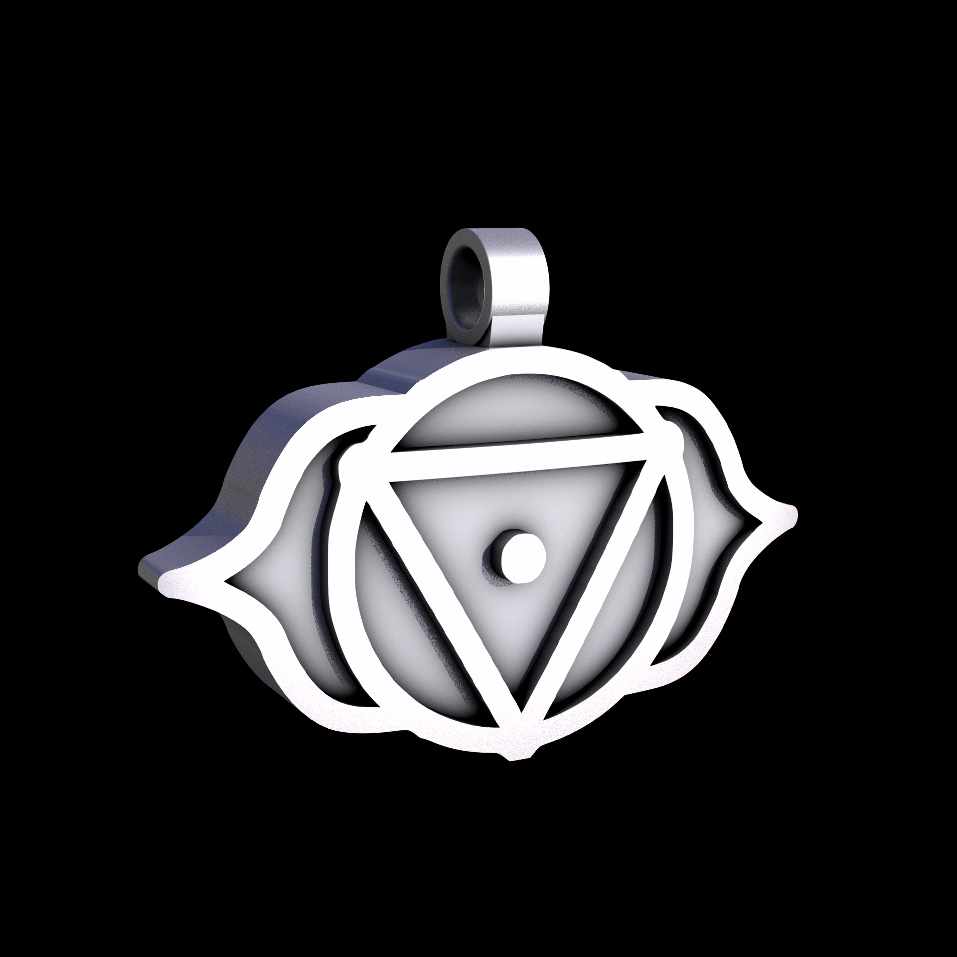 Stainless Steel 17-4PH, manufactured using 3D printing, and media blasted after sintering, for a semi matte, rough surface finish.