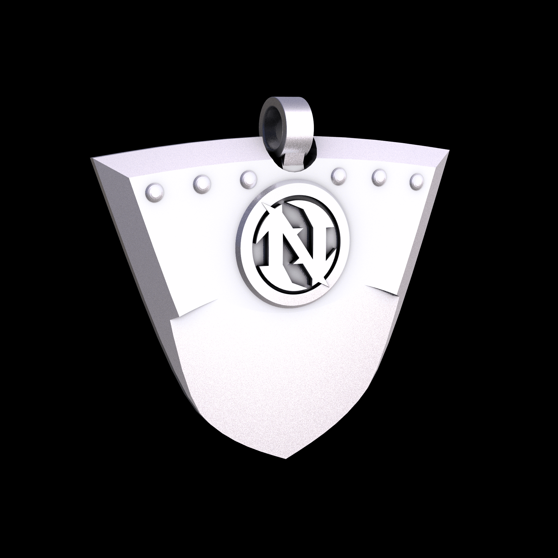 Stainless Steel 17-4PH, manufactured using 3D printing, and media blasted after sintering, for a semi matte, rough surface finish.