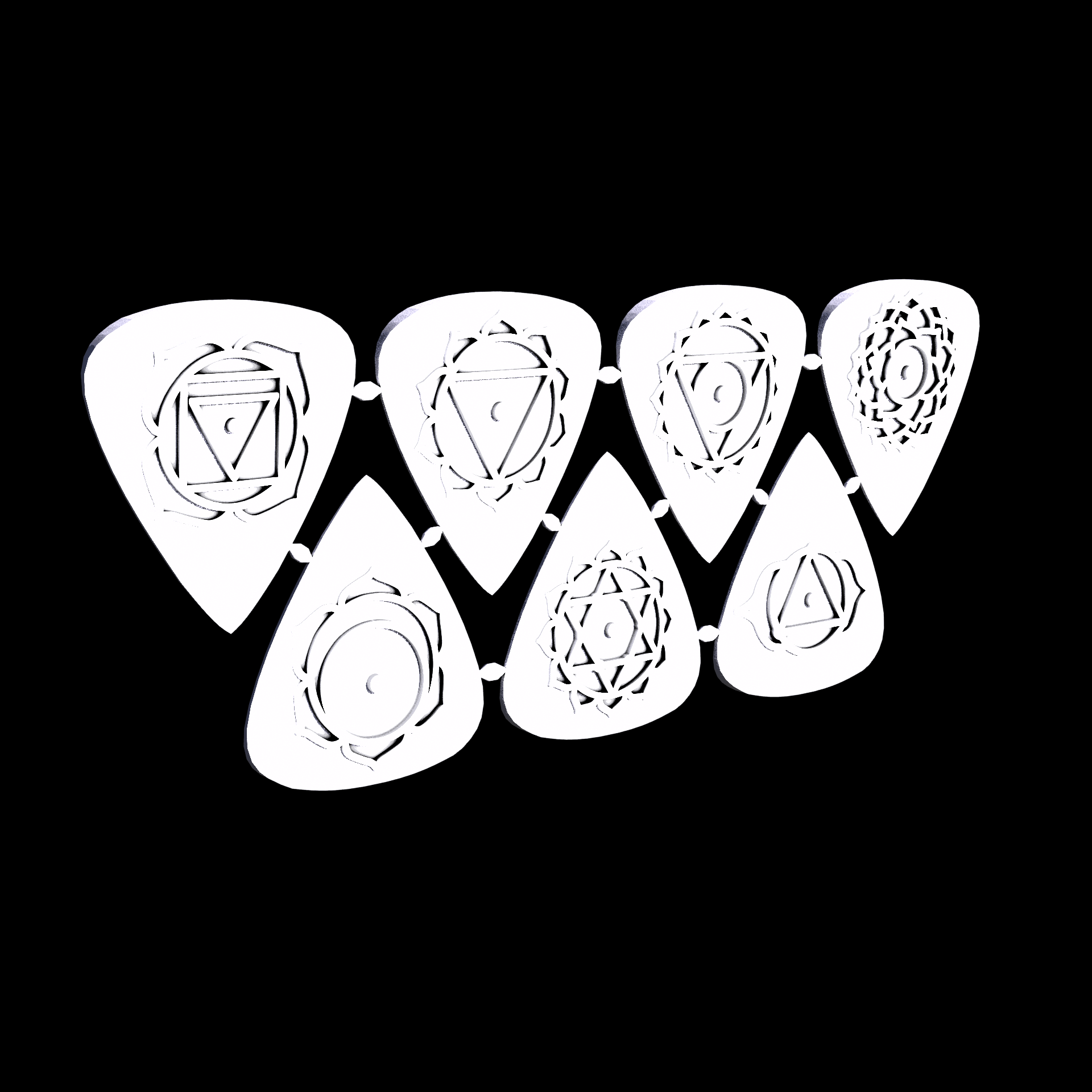 Nylon 12 plastic, manufactured using 3D printing, with a slightly rough, matte surface finish.