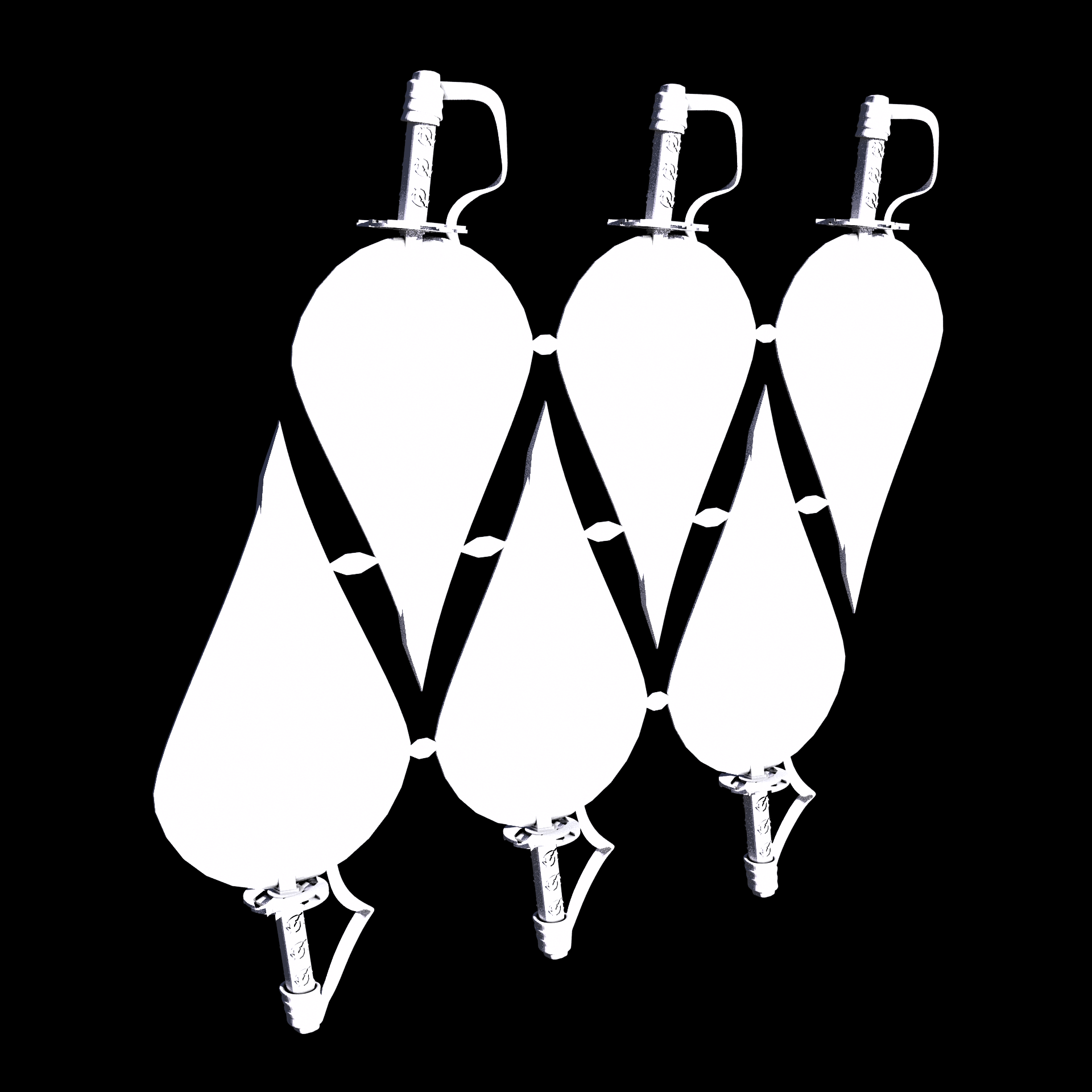 Nylon 12 plastic, manufactured using 3D printing, with a slightly rough, matte surface finish.