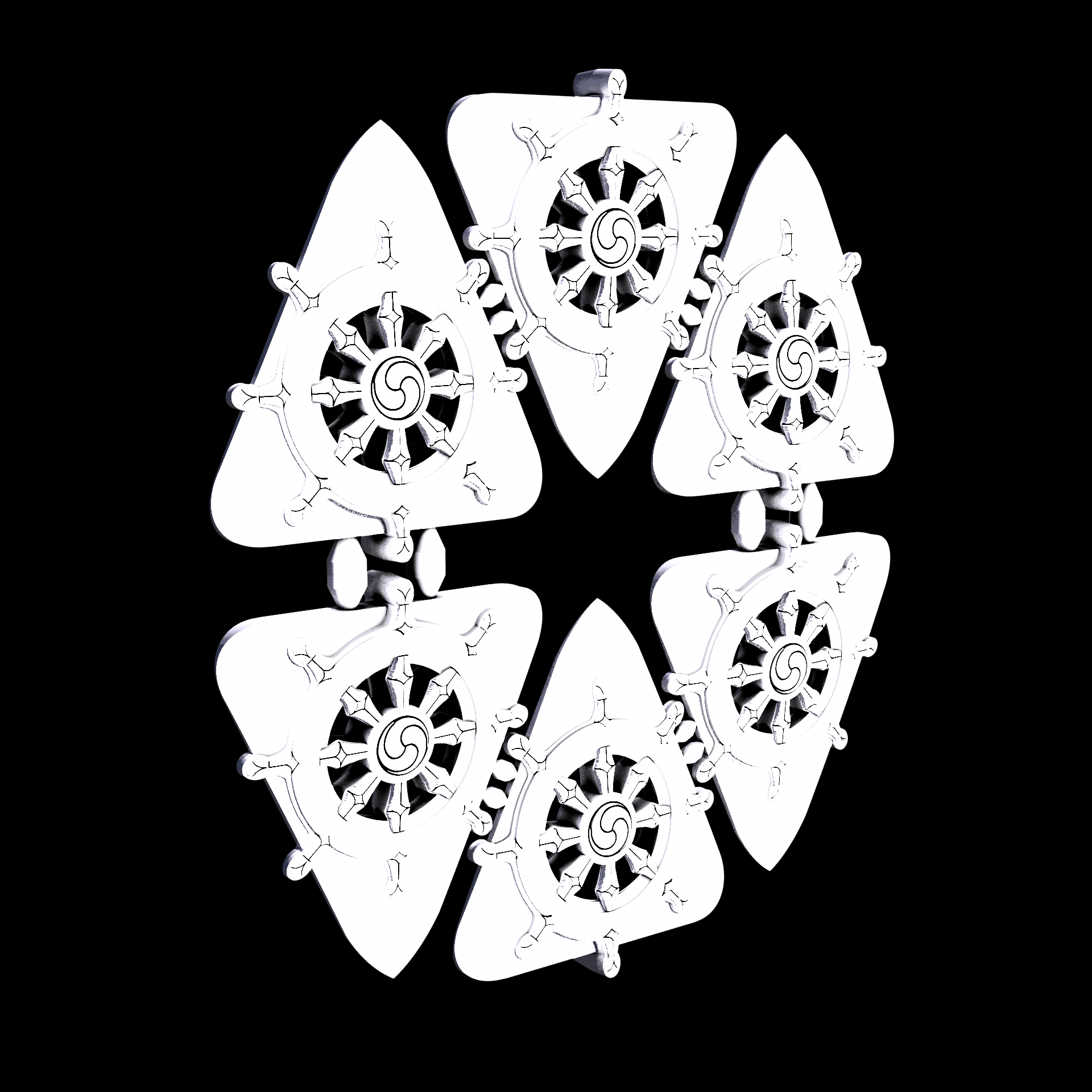 Nylon 12 plastic, manufactured using 3D printing, with a slightly rough, matte surface finish.