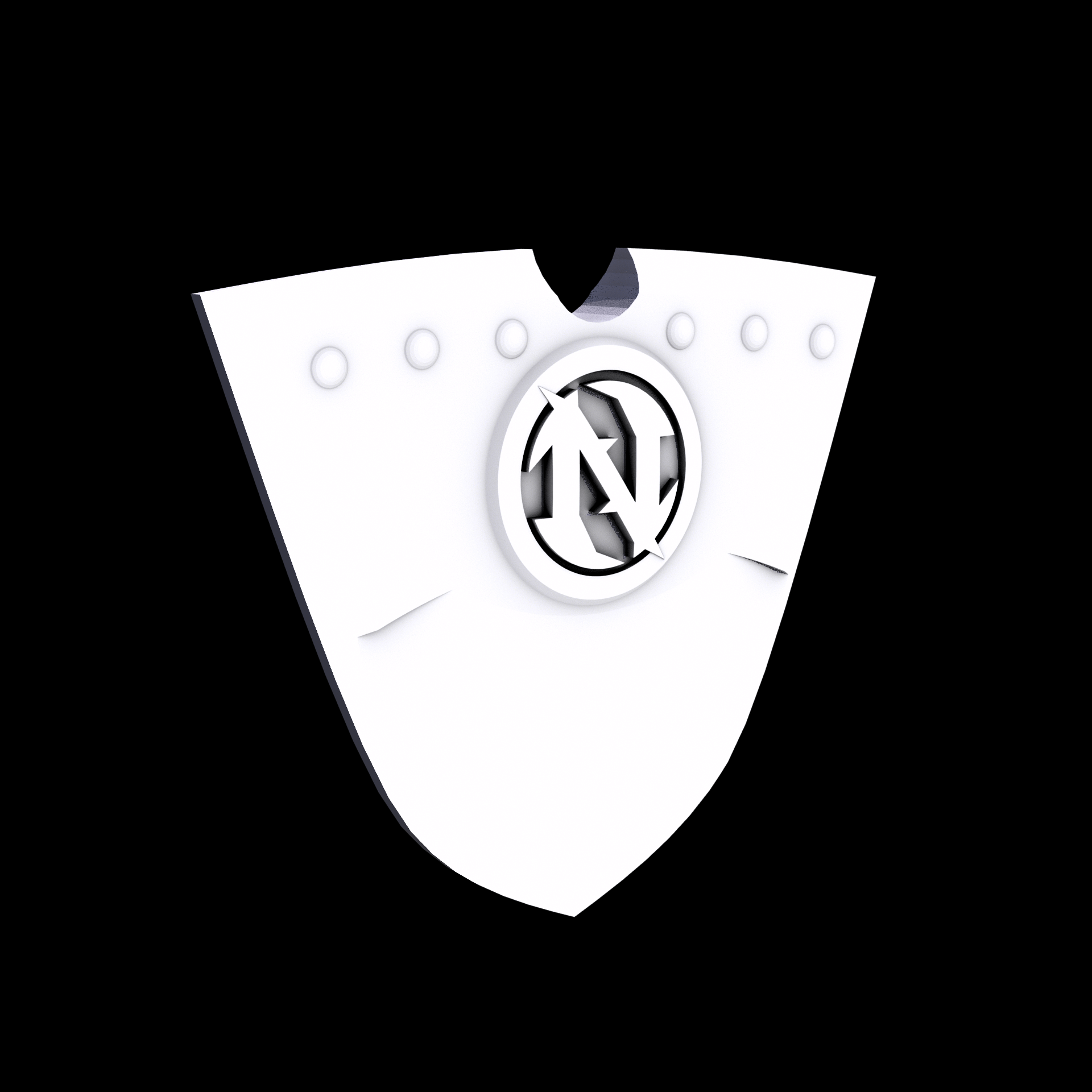 Nylon 12 plastic, manufactured using 3D printing, with a slightly rough, matte surface finish.