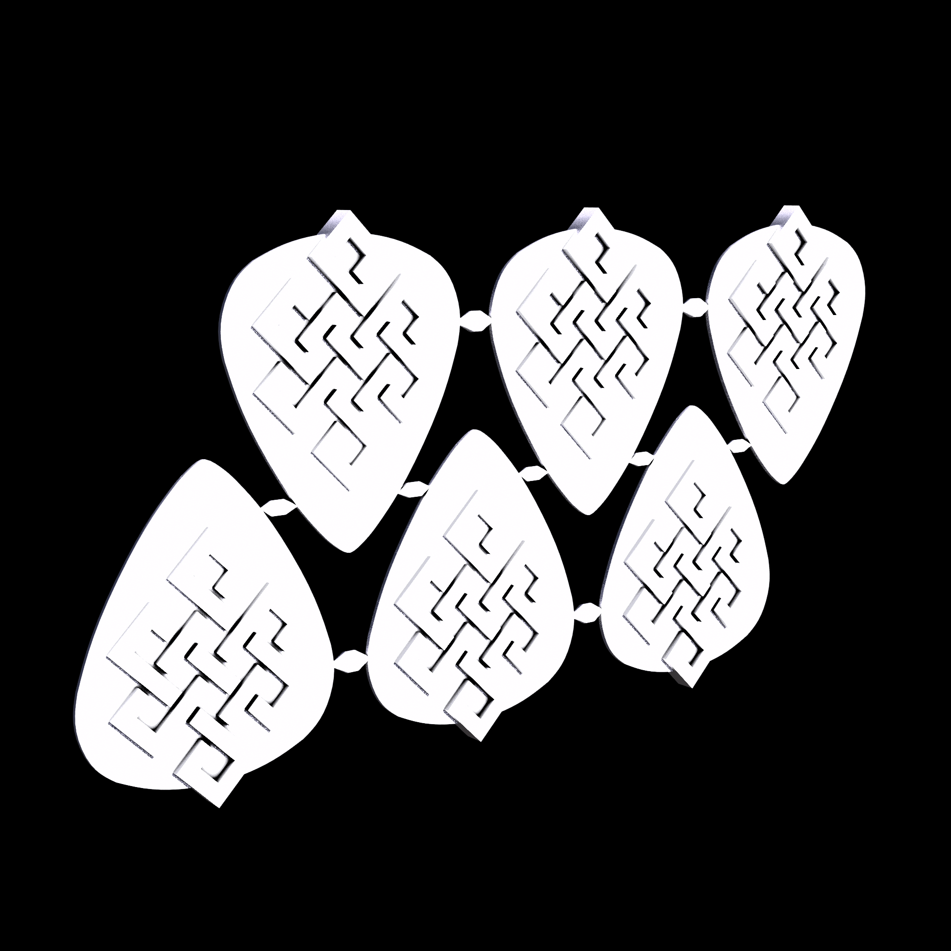 Thermoplastic Polyurethane, manufactured using Selective Laser Sintering (3D printing), that is flexible and rubber like, with a slightly rough, matte surface finish.