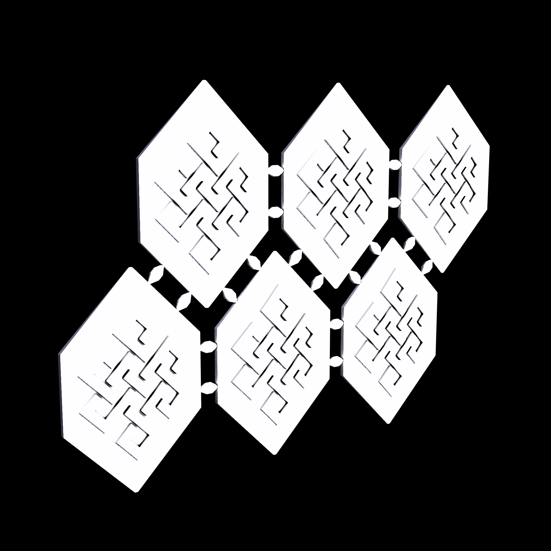 Thermoplastic Polyurethane, manufactured using Selective Laser Sintering (3D printing), that is flexible and rubber like, with a slightly rough, matte surface finish.