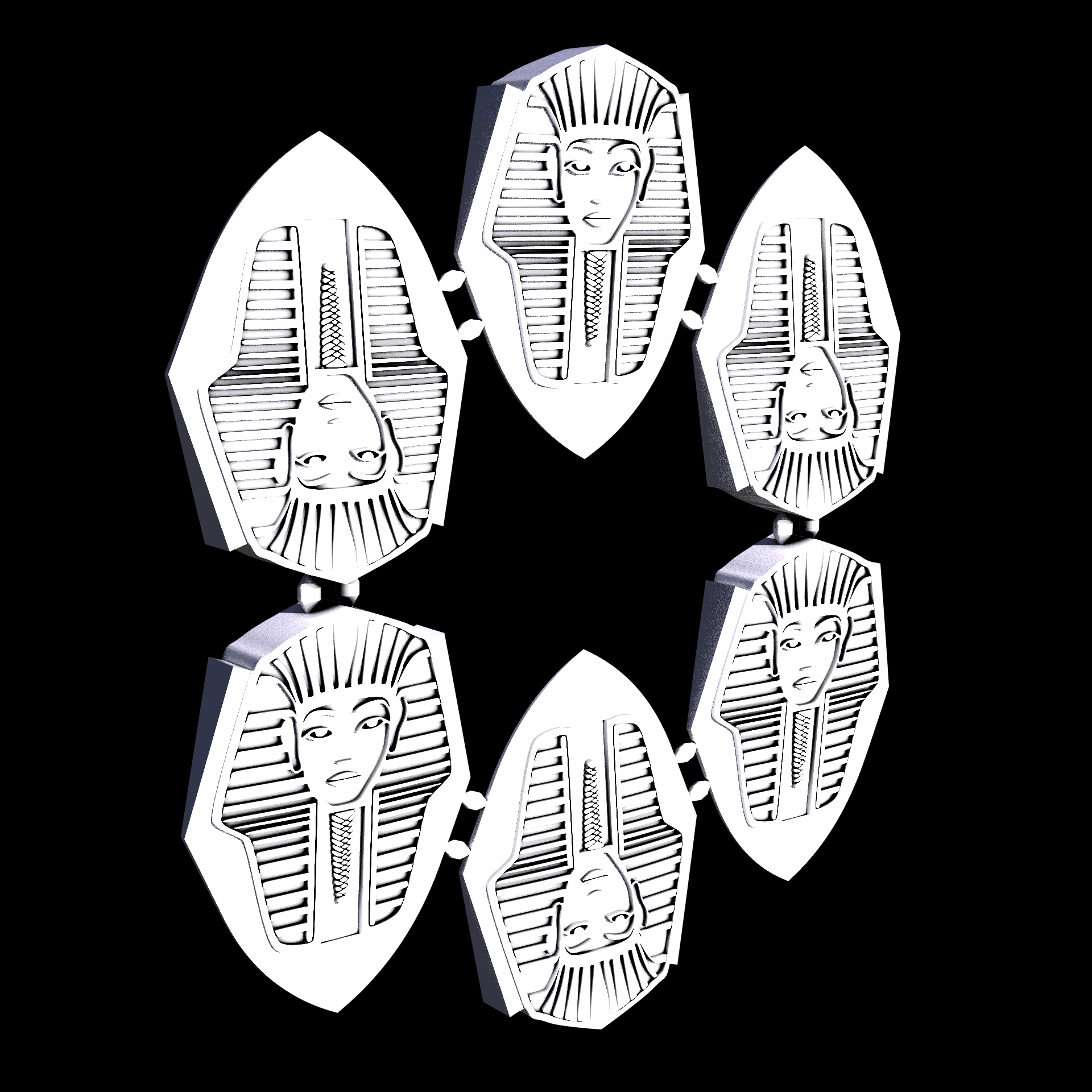 Polypropylene, manufactured using Selective Laser Sintering (3D printing), with a slightly translucent, light yellowish shaded surface.