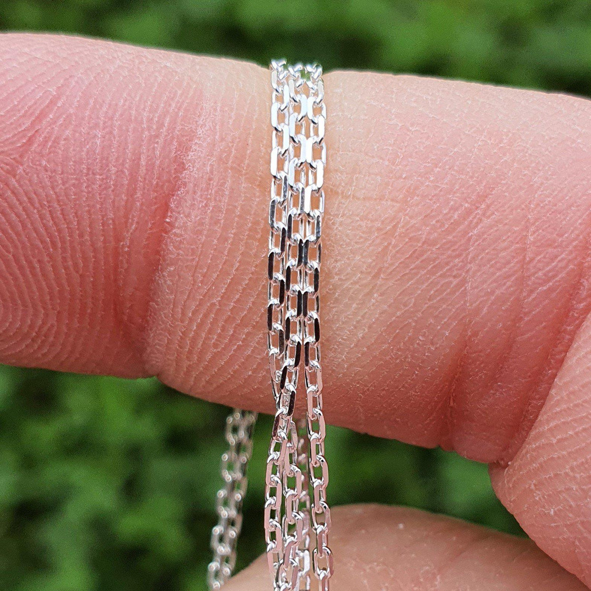 Silver Bevelled Cable Chain