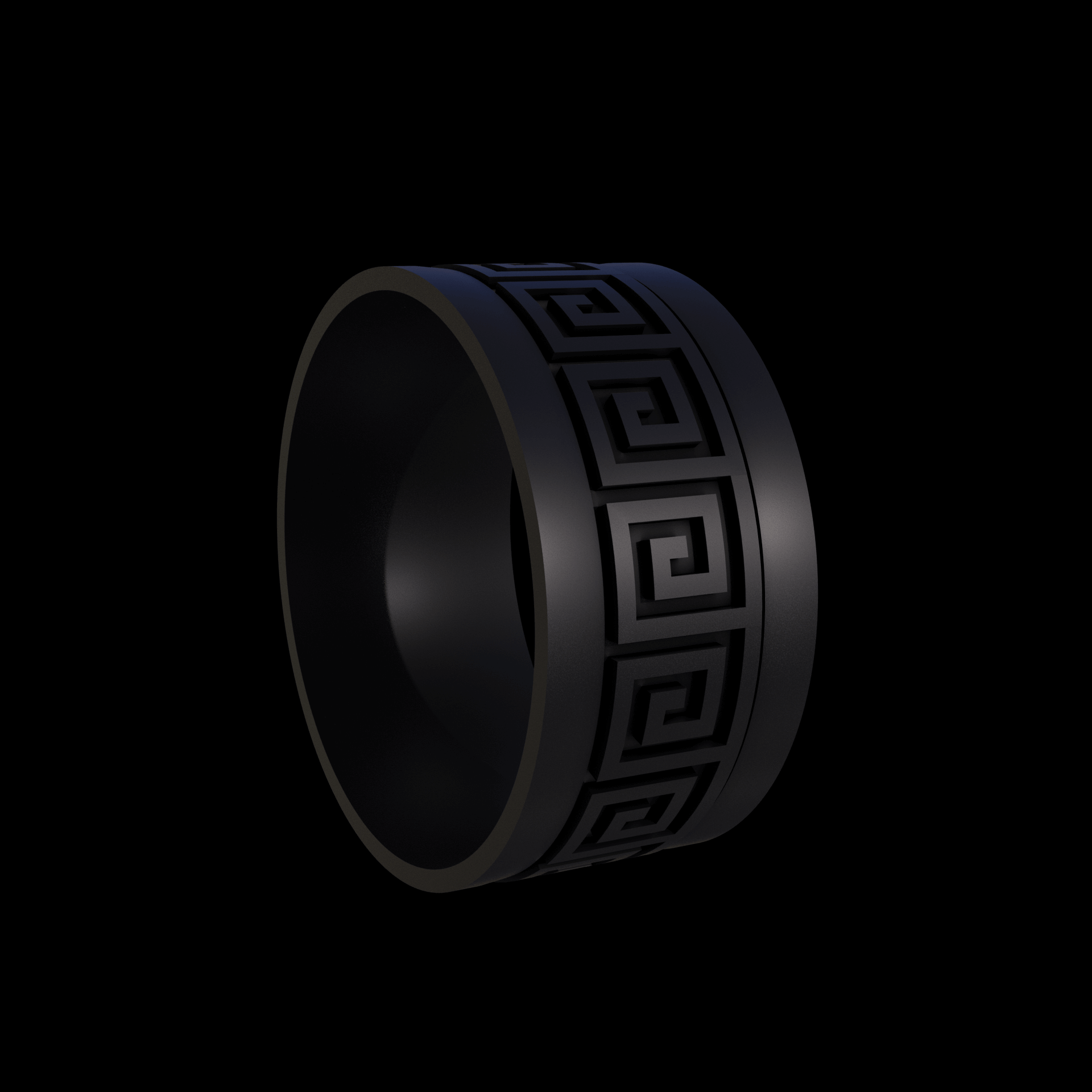 Bronze infused 420 stainless steel, manufactured using 3D printing, treated for a dark grey matte surface finish, with visible print lines.