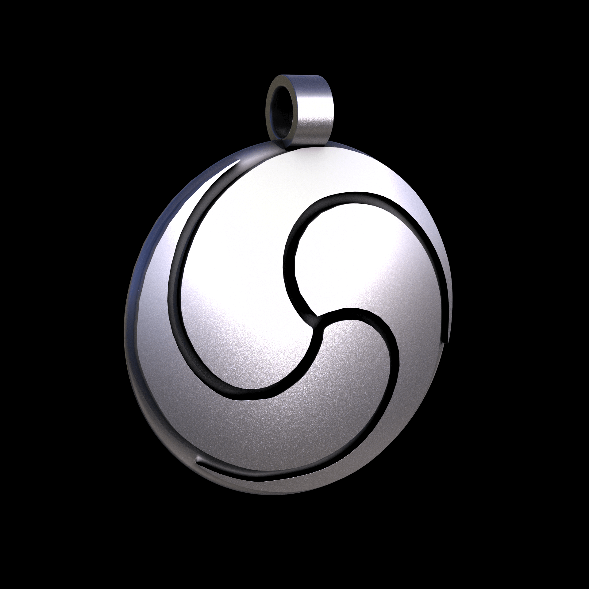 Sterling silver manufactured using wax casting, and lightly polished with a rough matte surface finish.